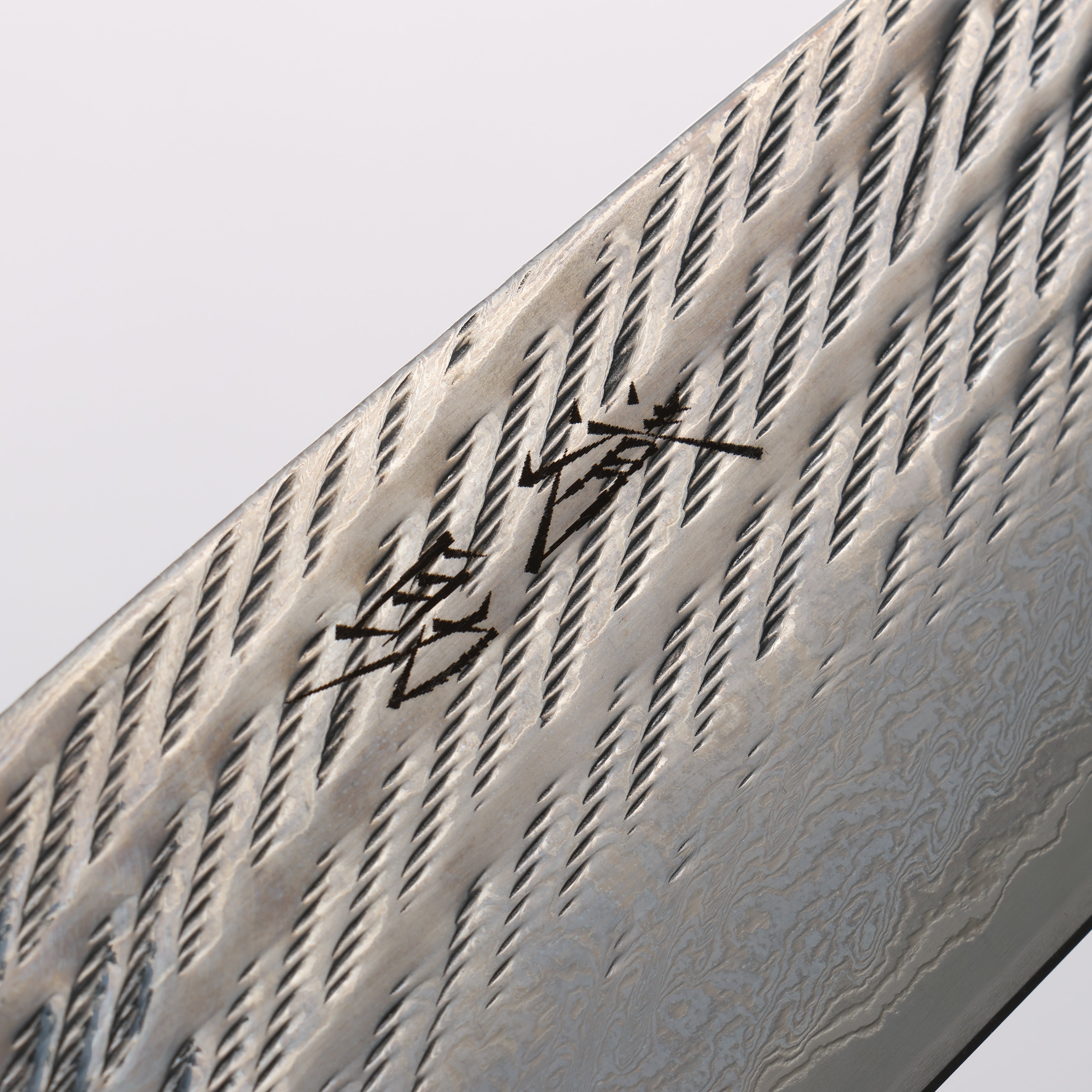 Seisuke AUS10 Hammered Damascus Rope Pattern Santoku 170mm Burnt Oak Handle - Japanny - Best Japanese Knife