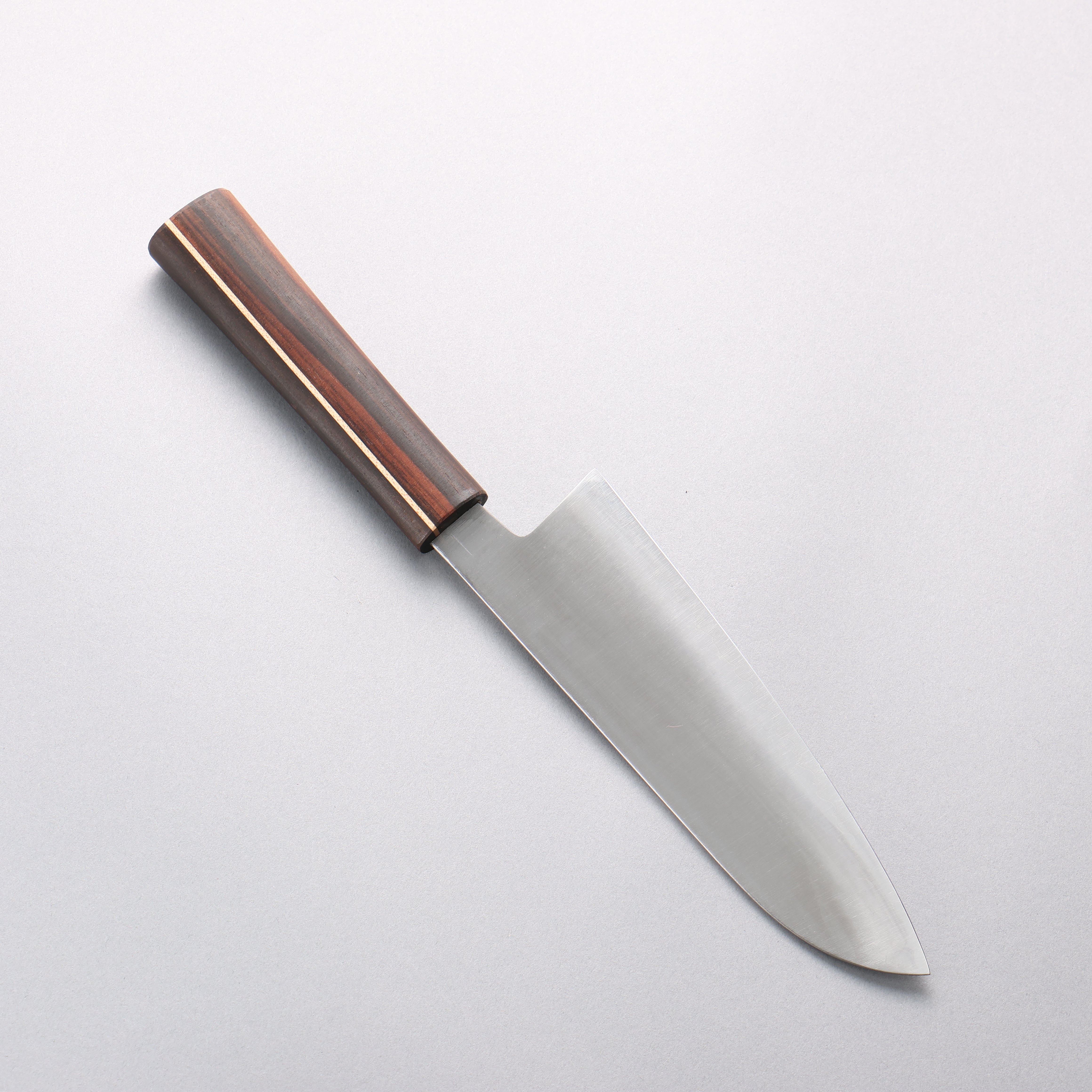Shigeki Tanaka Majiro Silver Steel No.3 Santoku 165mm Ebony Wood Handle - Japanny - Best Japanese Knife
