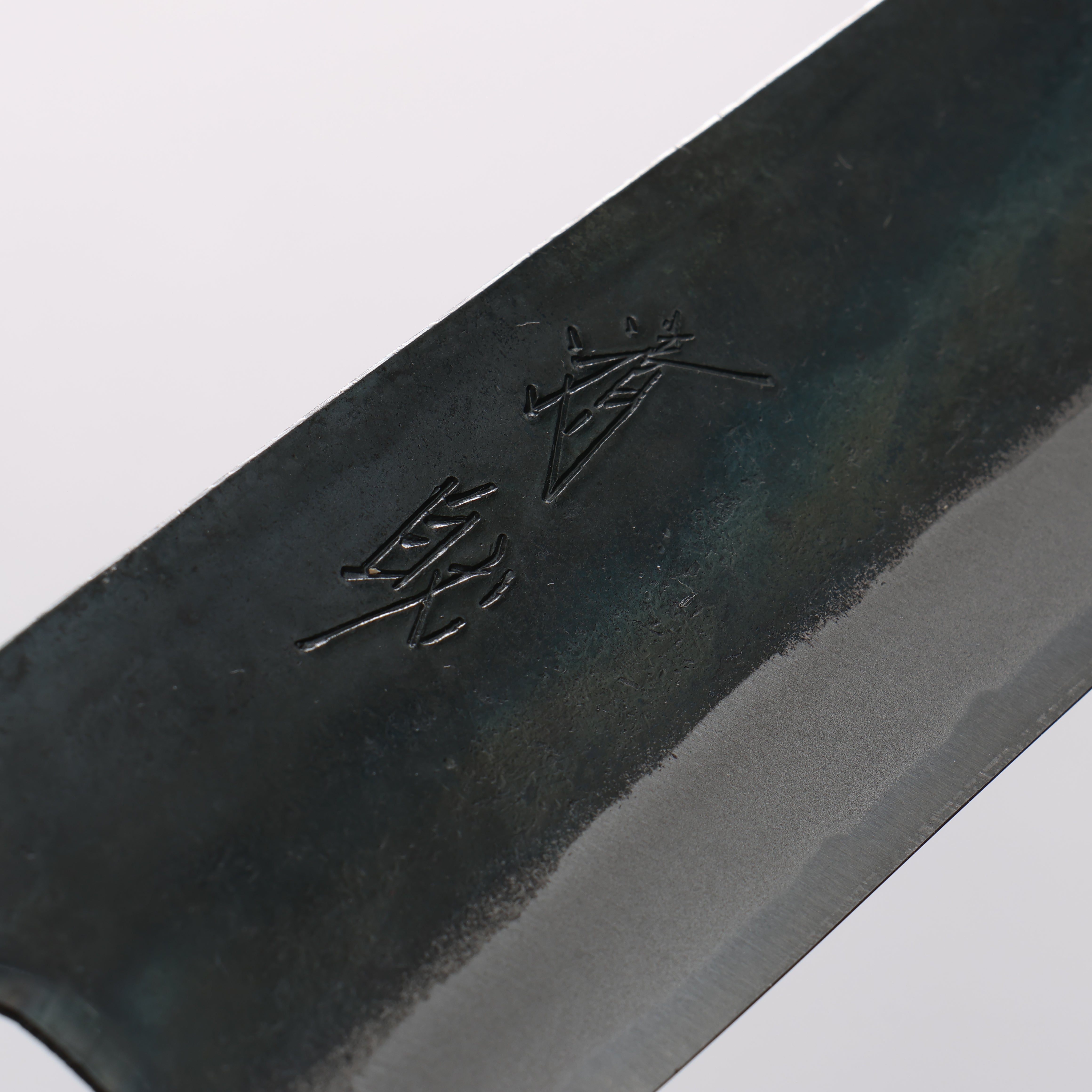 Seisuke Blue Steel No.1 Black Finished Kiritsuke Gyuto 210mm Burnt Chestnut (ferrule: Cherry Wood) Handle - Japanny - Best Japanese Knife