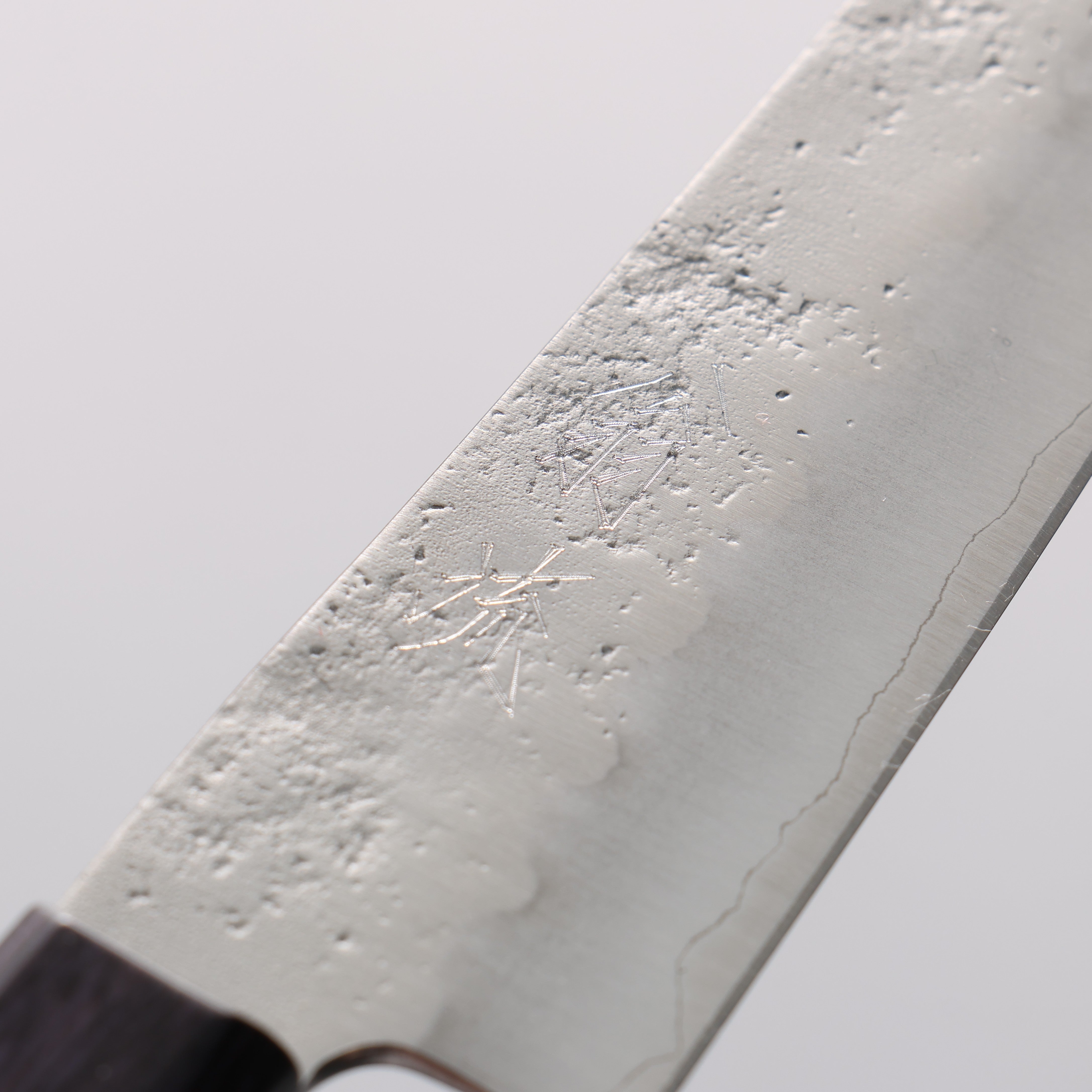 Oul Silver Steel No.3 Nashiji Petty-Utility 135mm Purple Pakka wood Handle - Japanny - Best Japanese Knife
