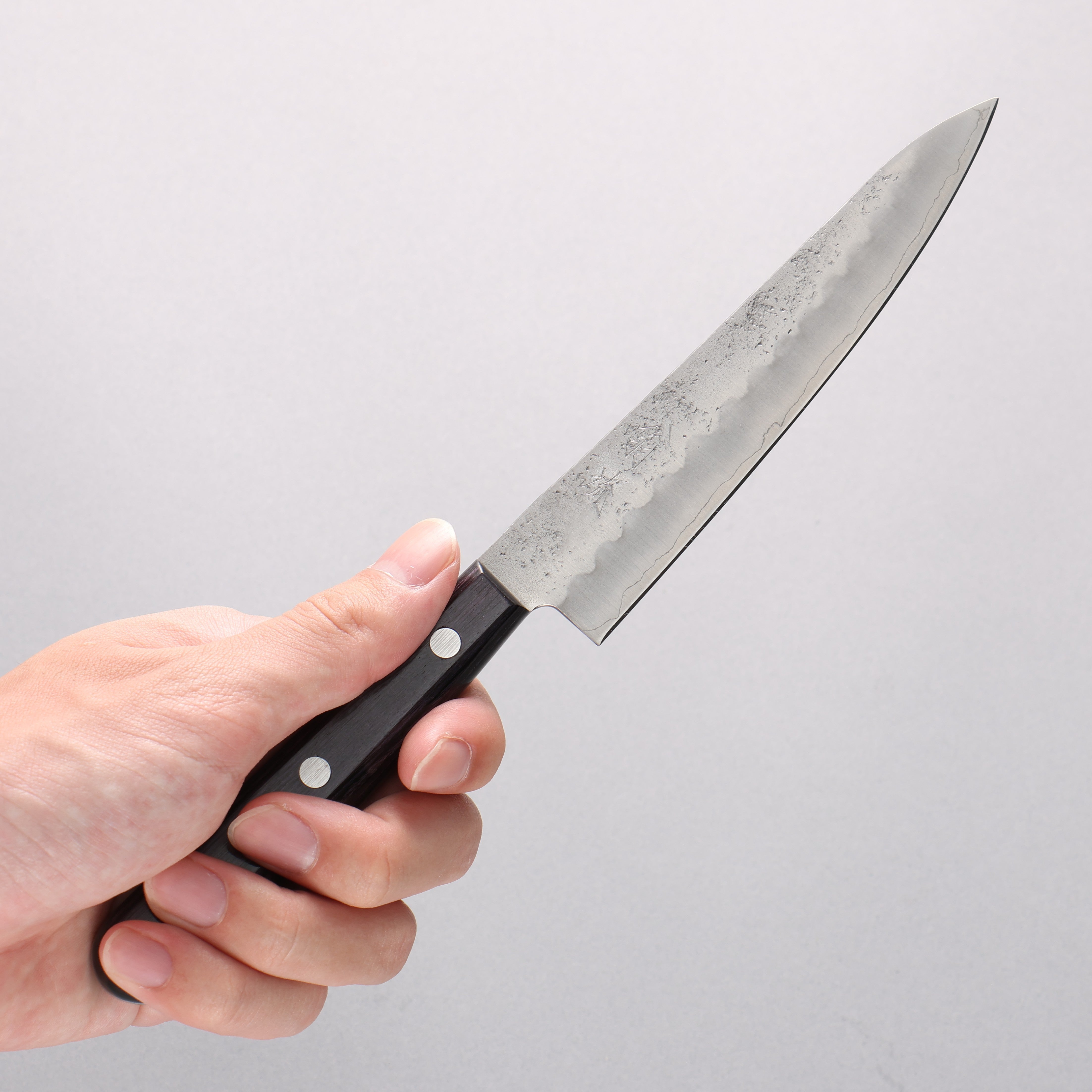 Oul Silver Steel No.3 Nashiji Petty-Utility 135mm Purple Pakka wood Handle - Japanny - Best Japanese Knife