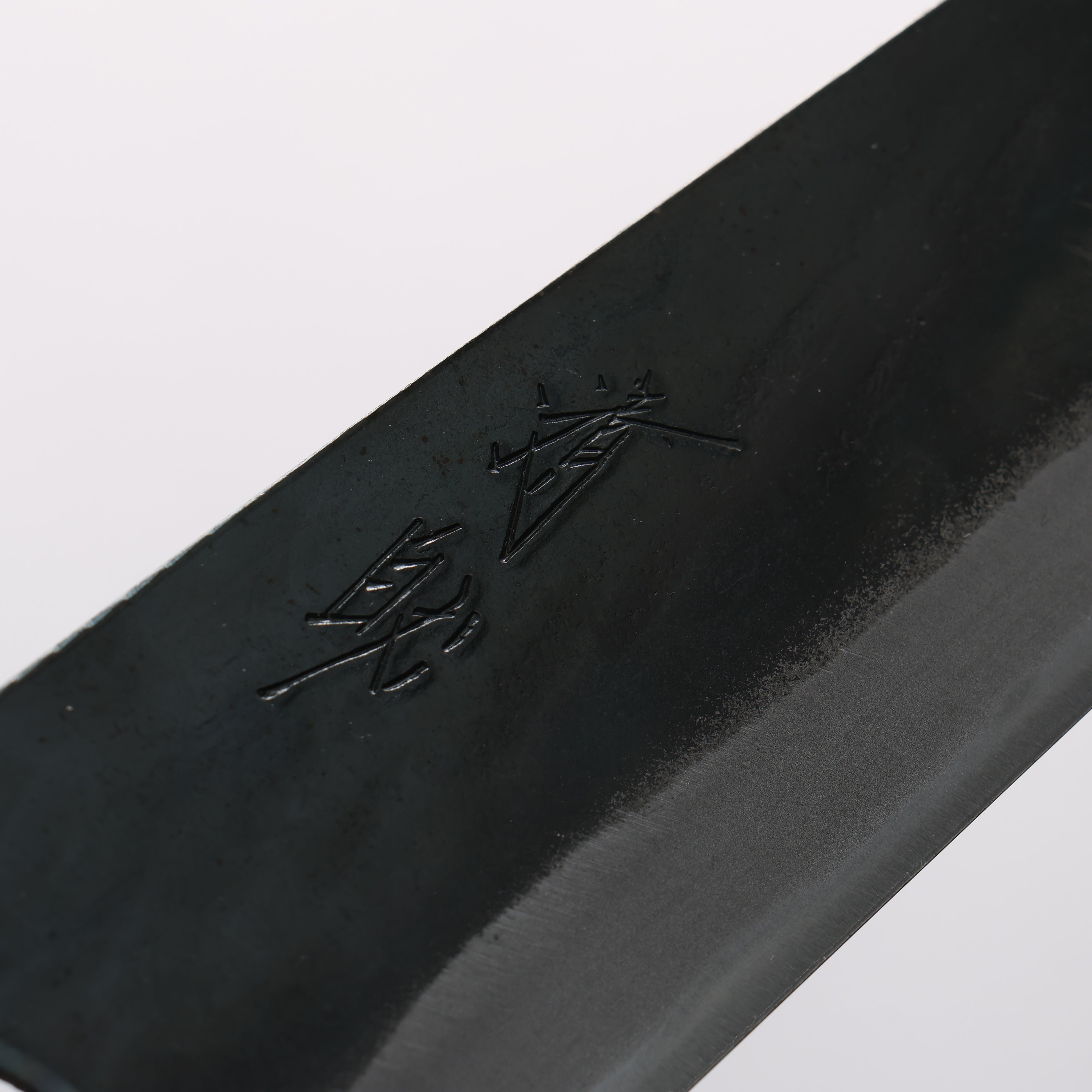 Seisuke Blue Steel No.1 Black Finished Santoku 165mm Burnt Chestnut (ferrule: Cherry Wood) Handle - Japanny - Best Japanese Knife