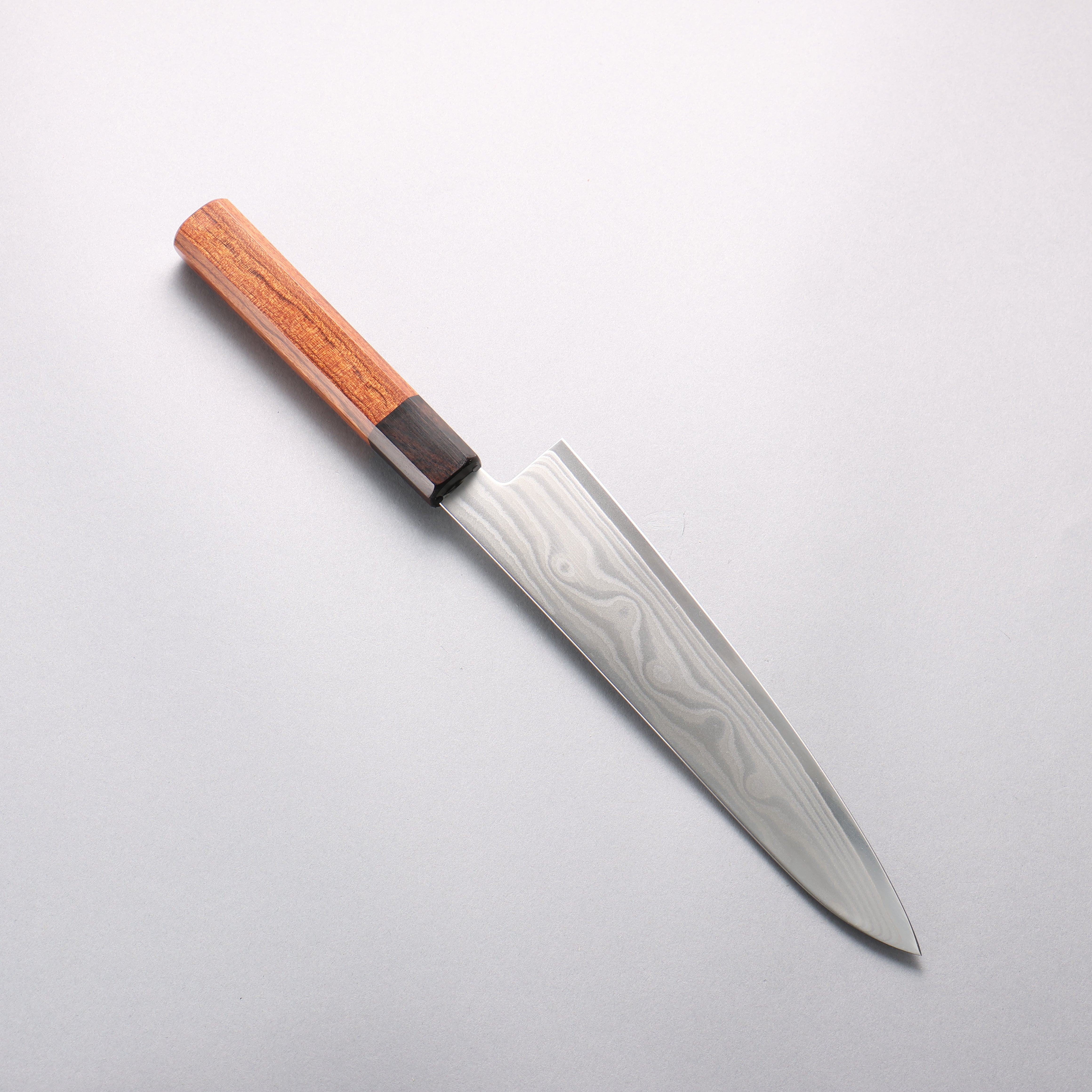 Sakai Takayuki Grand Chef Hamon Böhler SP Steel 45 Layer Damascus Gyuto 210mm Rosewood (Ferrule: Black Pakka Wood) Handle - Japanny - Best Japanese Knife
