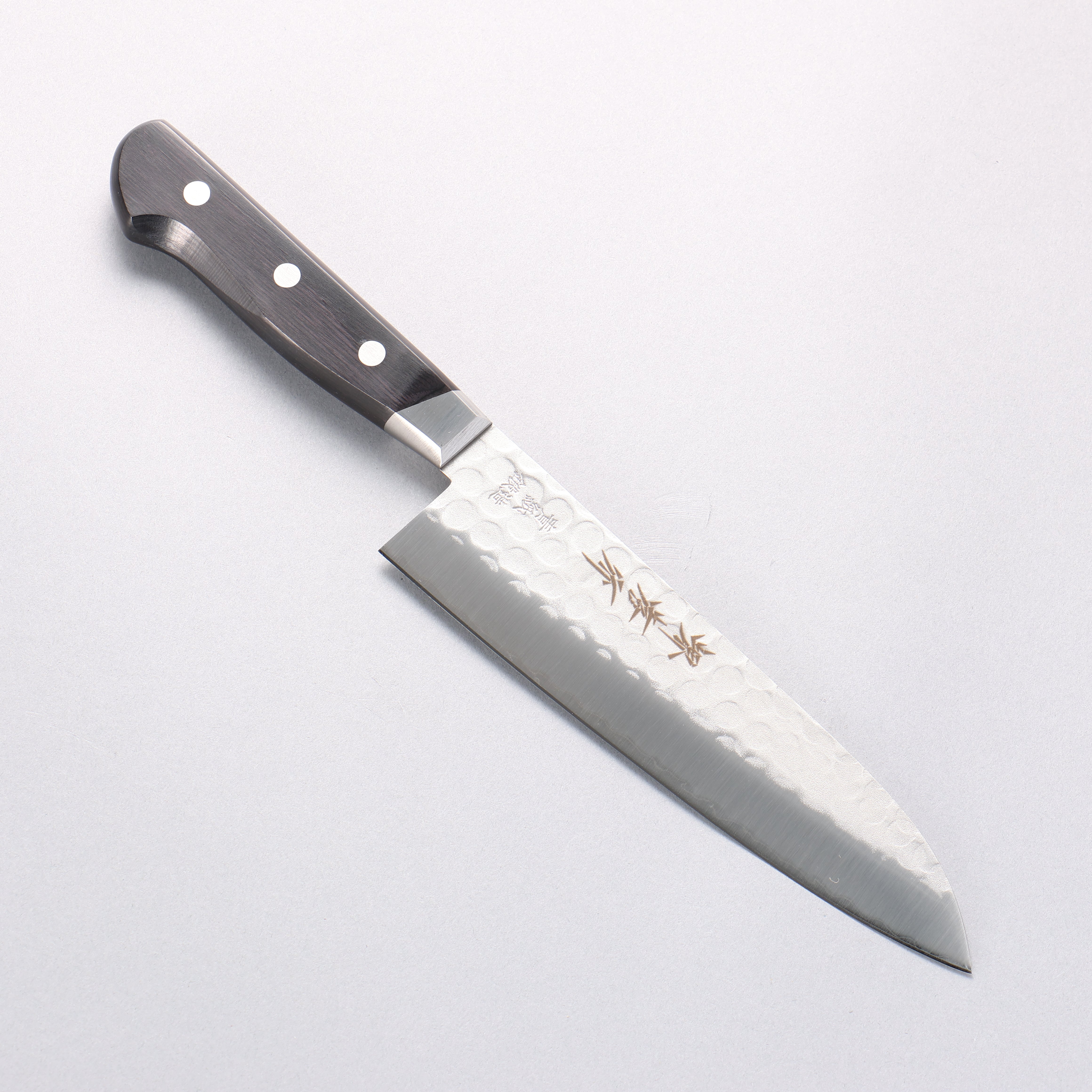 Sakai Takayuki Blue Steel Hammered 3 Layer Santoku 180mm - Japanny - Best Japanese Knife
