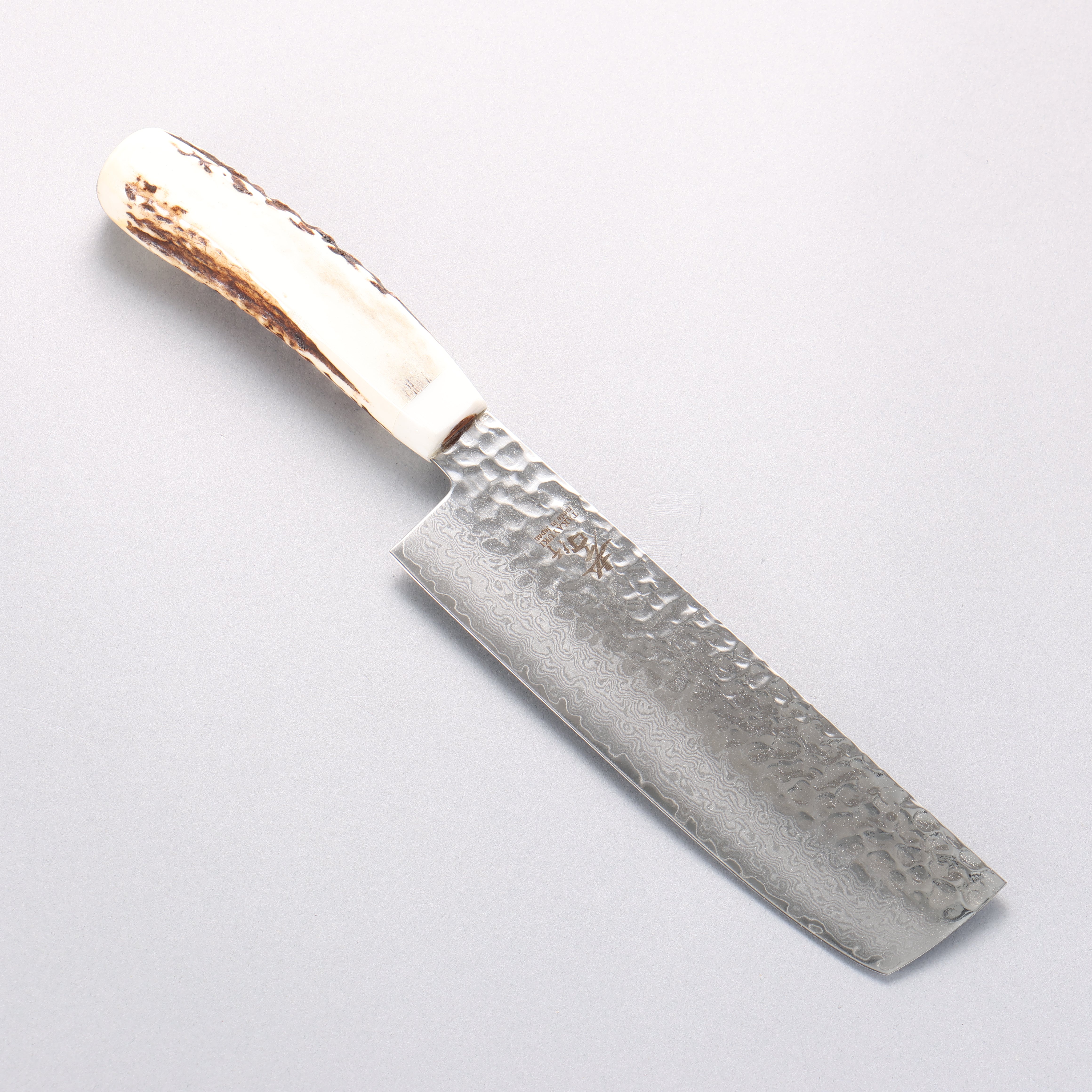 Sakai Takayuki VG10 33 Layer Damascus Nakiri 160mm Cow Bone Handle with Sheath - Japanny - Best Japanese Knife
