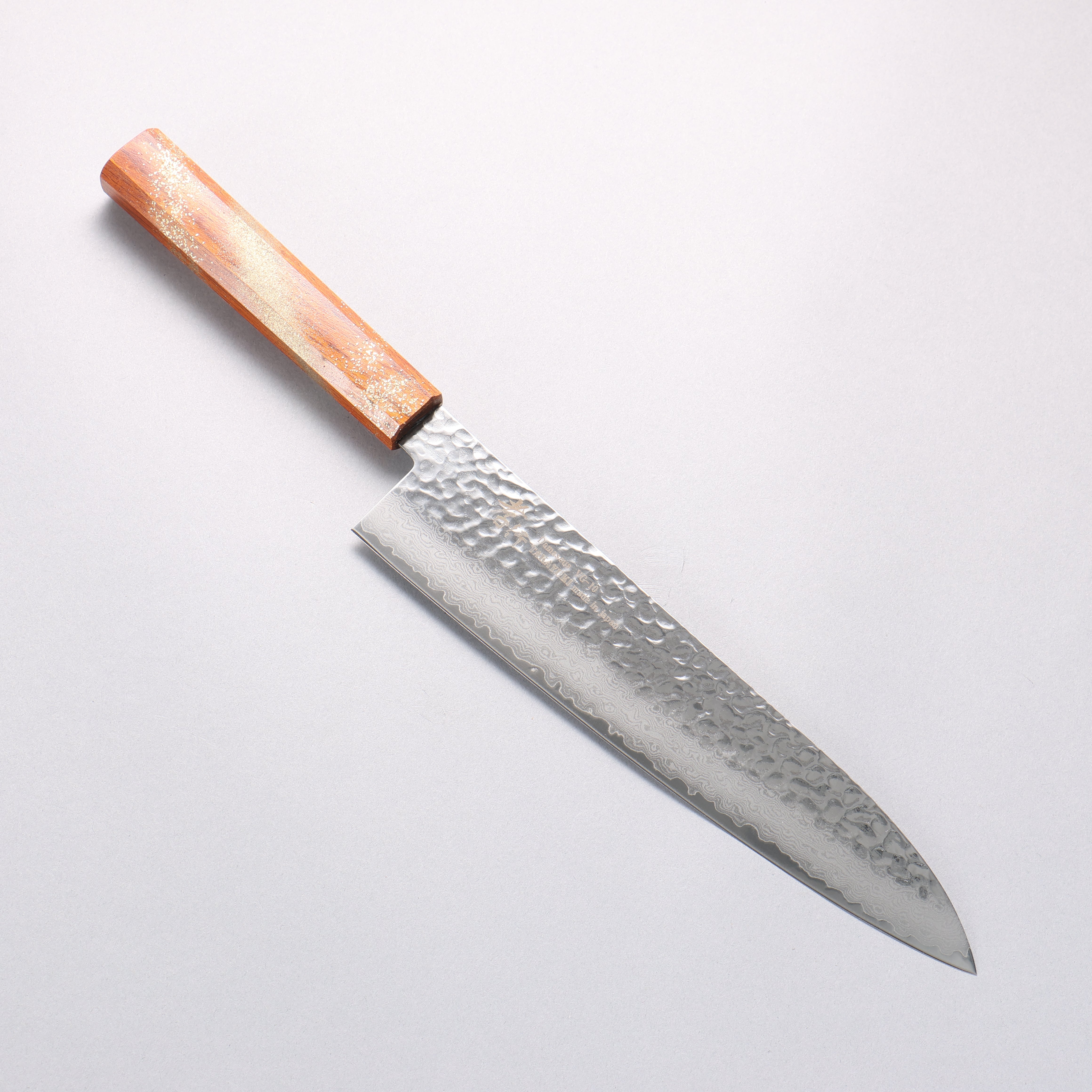 Sakai Takayuki VG10 33 Layer Damascus Gyuto 240mm Live oak Lacquered (Seiren) Handle - Japanny - Best Japanese Knife