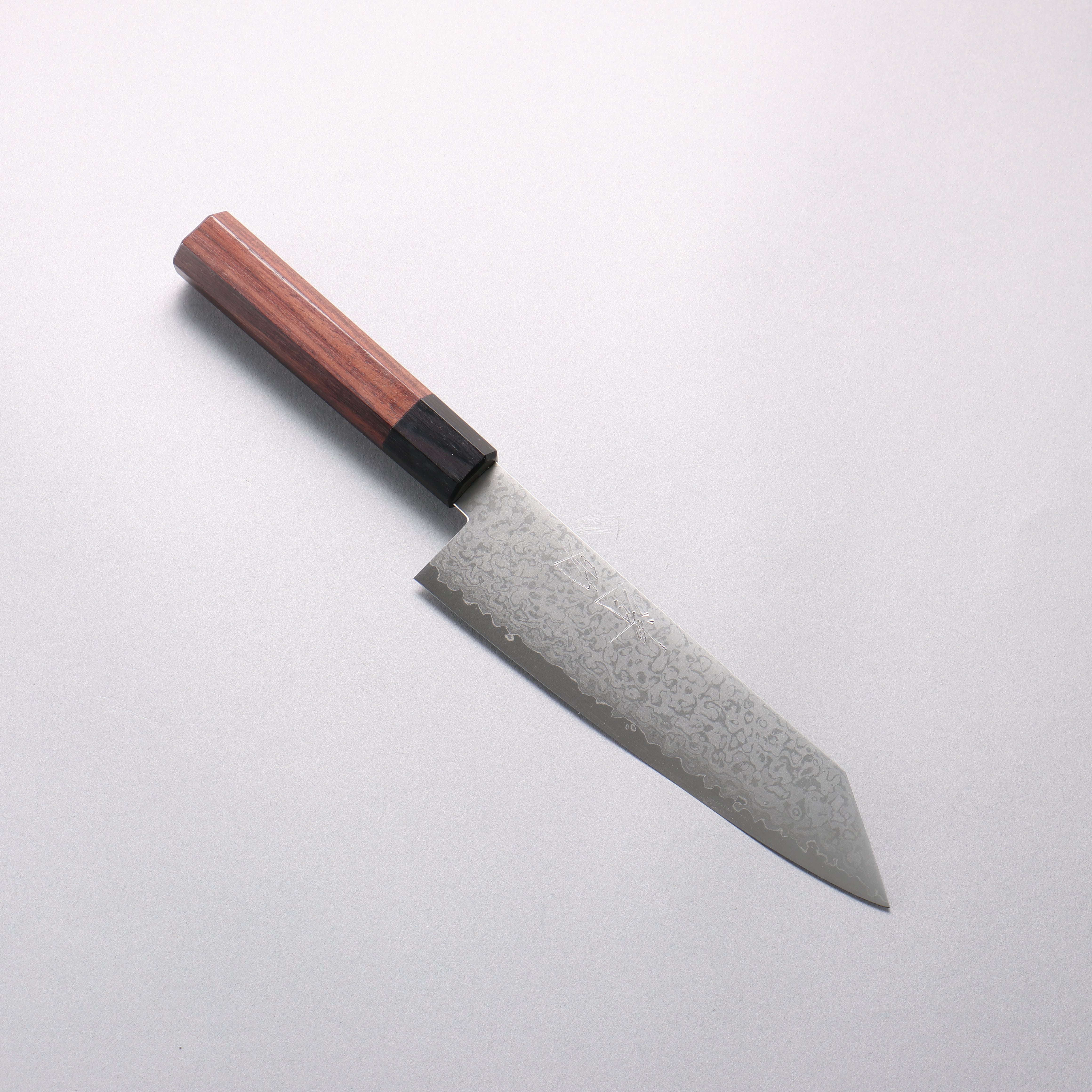 Seisuke VG10 8 Layer Damascus Kiritsuke Santoku 180mm Rosewood (Ferrule: Black Pakka Wood) Handle - Japanny - Best Japanese Knife