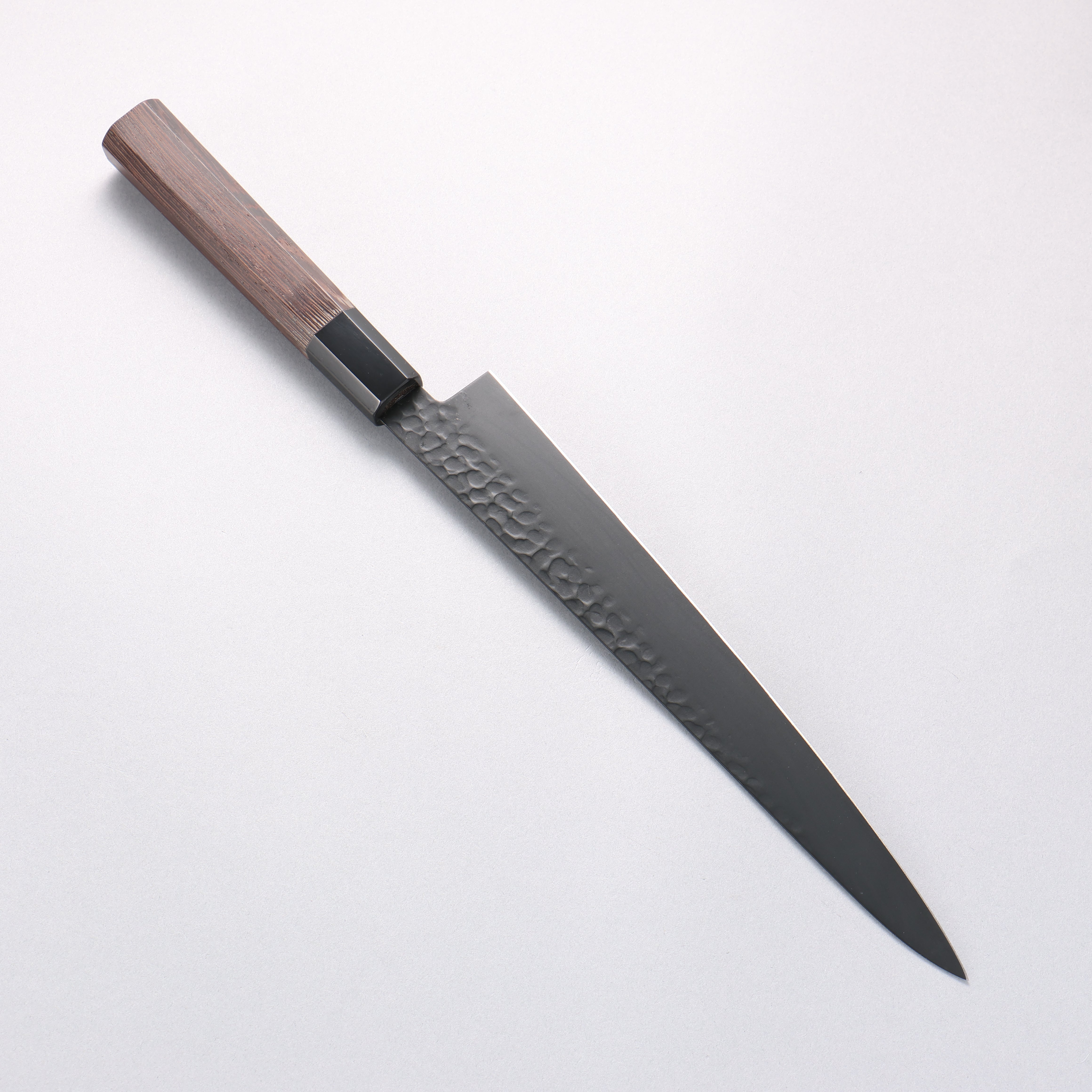 Sakai Takayuki Kurokage VG10 Hammered Teflon Coating Sujihiki 240mm Wenge Handle - Japanny - Best Japanese Knife
