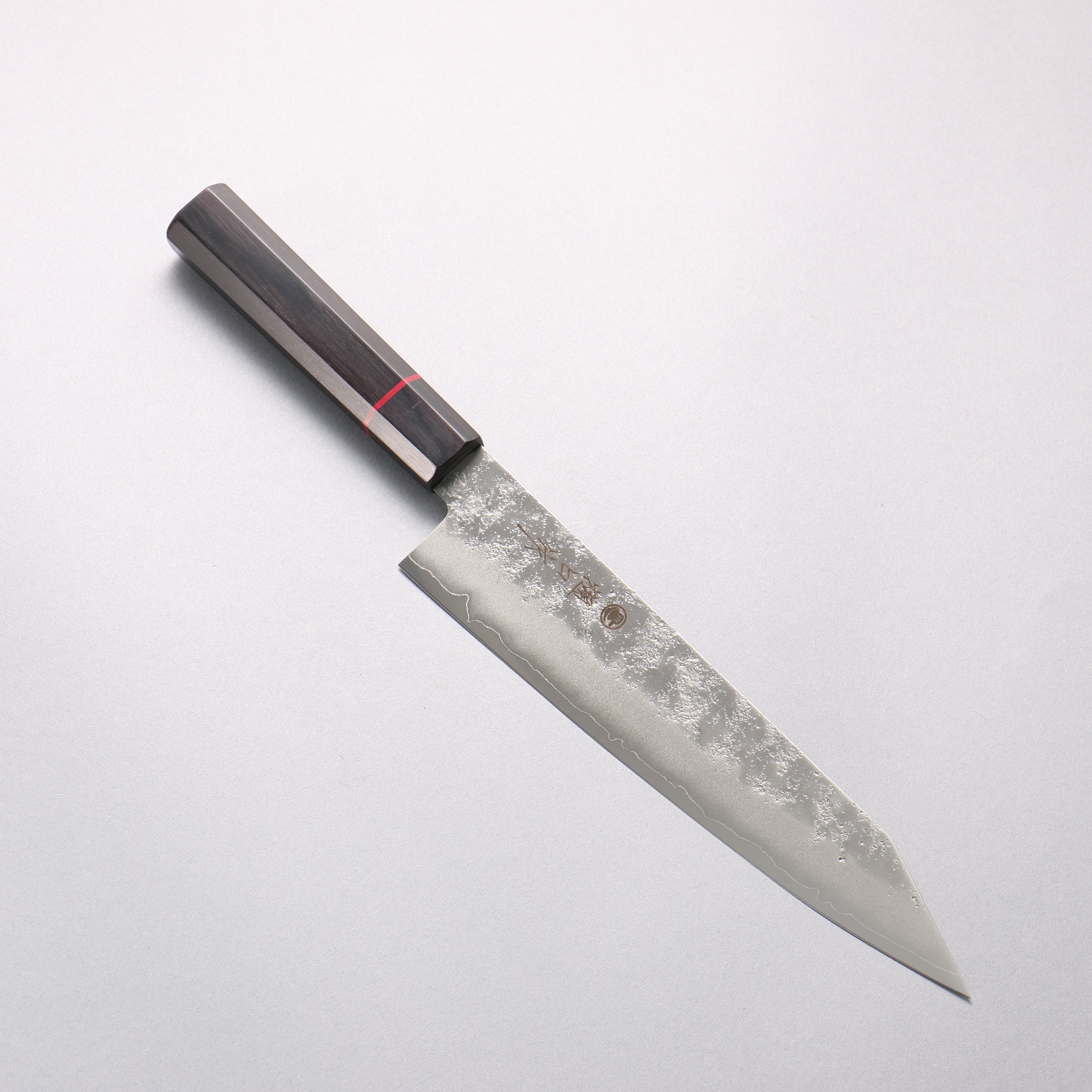 Higuchi Silver Steel No.3 Nashiji Kiritsuke Gyuto 210mm Black Pakka wood Handle - Japanny - Best Japanese Knife
