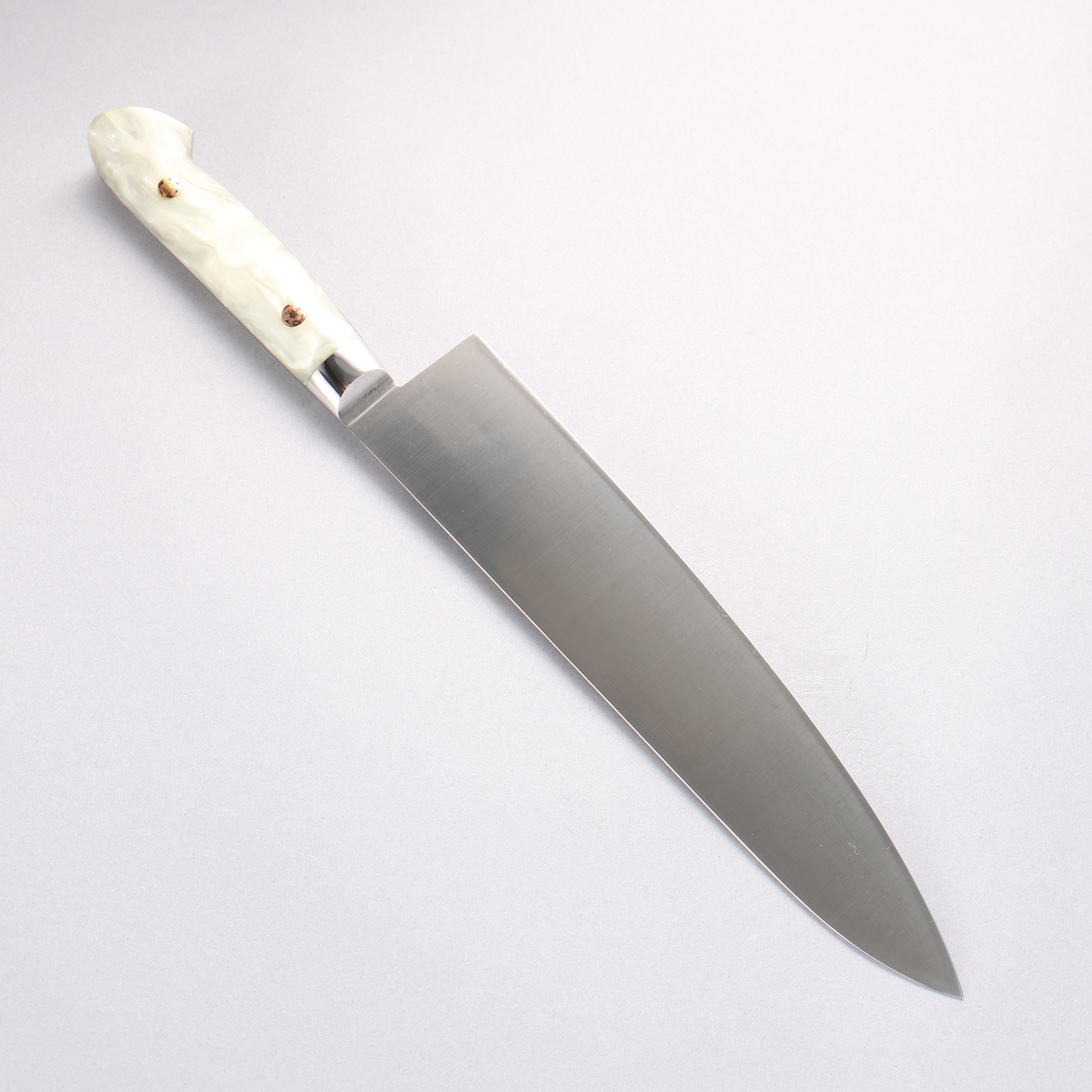 Sakai Takayuki Grand Chef SP Uddeholm Swedish stain-resistant steel Gyuto Salmon 240mm SP Type III (Pearl) Handle - Japanny - Best Japanese Knife