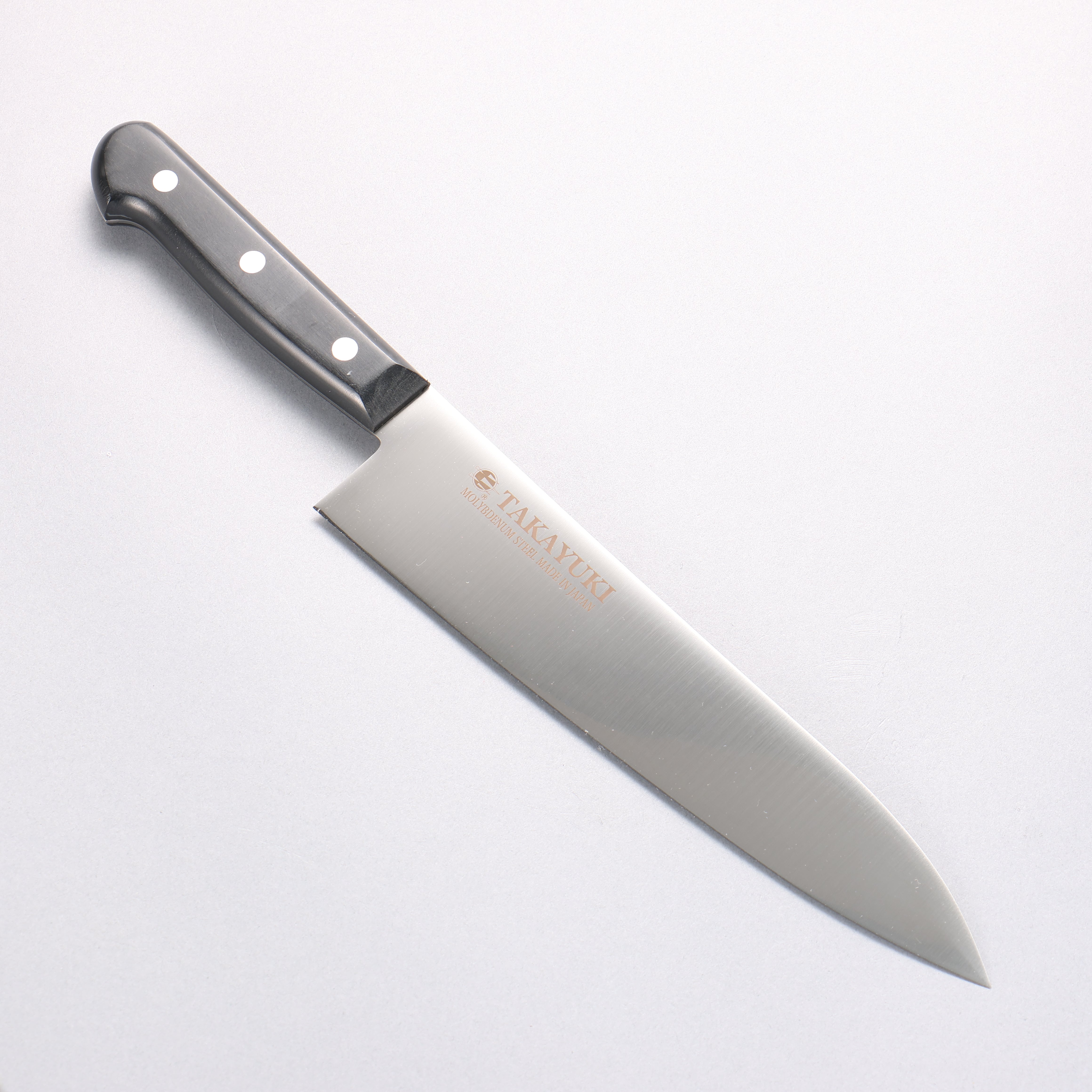 Sakai Takayuki Molybdenum Migaki Finished Gyuto 210mm Black PC(Plastic) Handle - Japanny - Best Japanese Knife