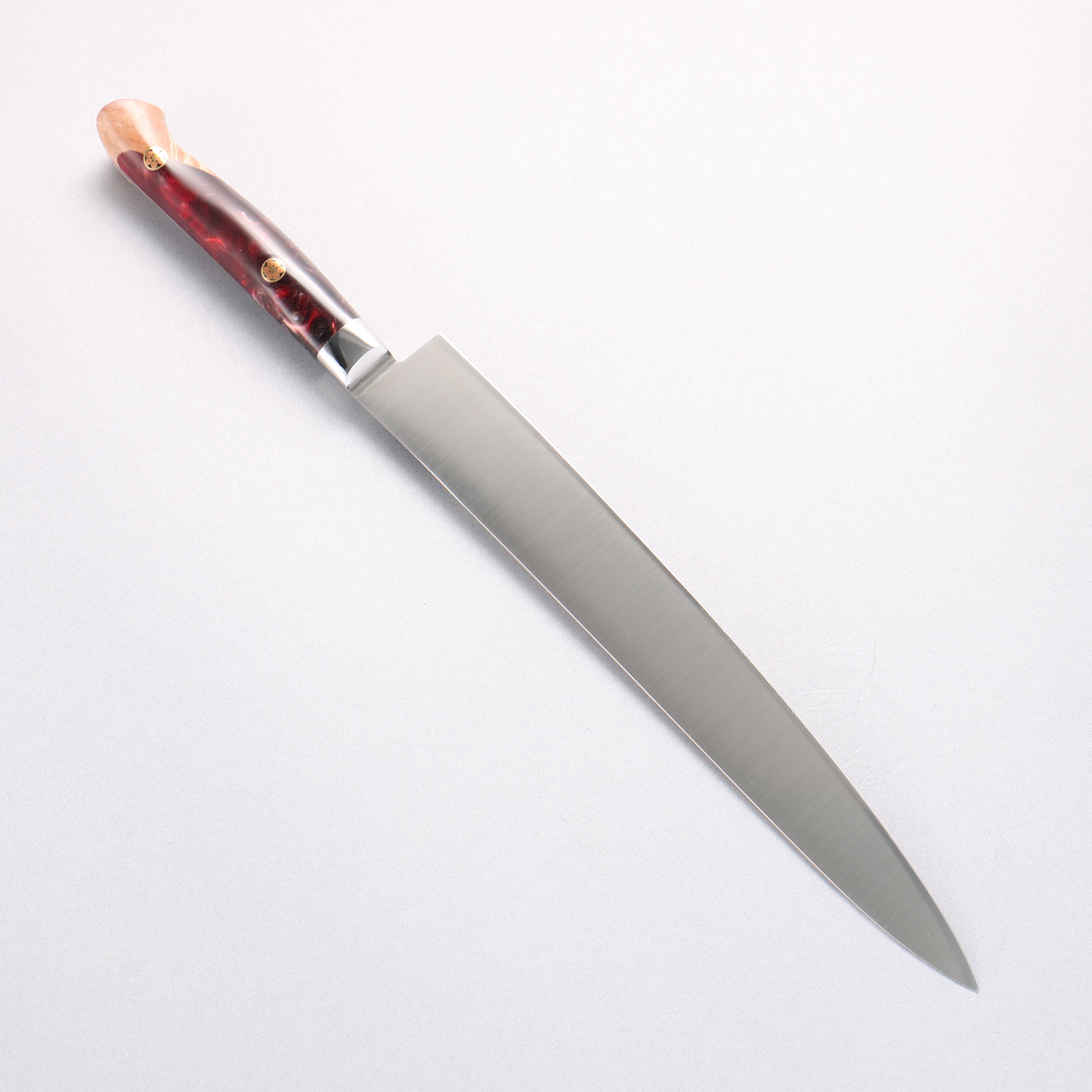 Sakai Takayuki Grand Chef SP Uddeholm Swedish stain-resistant steel Sujihiki Salmon 240mm SP Type III (Volcano) Handle - Japanny - Best Japanese Knife