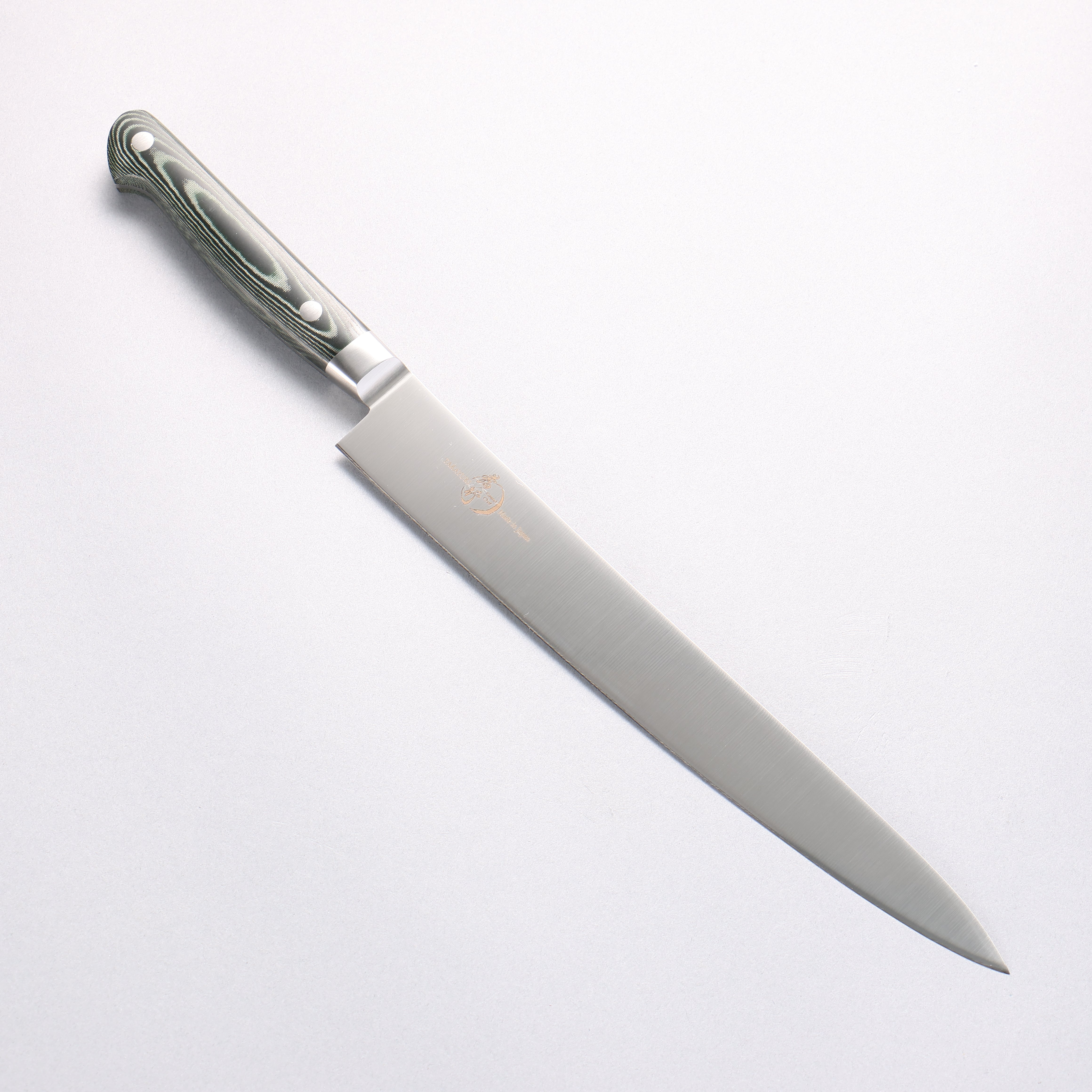 Sakai Takayuki Grand Chef Grand Chef Swedish Steel-stn Sujihiki 240mm Green Micarta Handle - Japanny - Best Japanese Knife