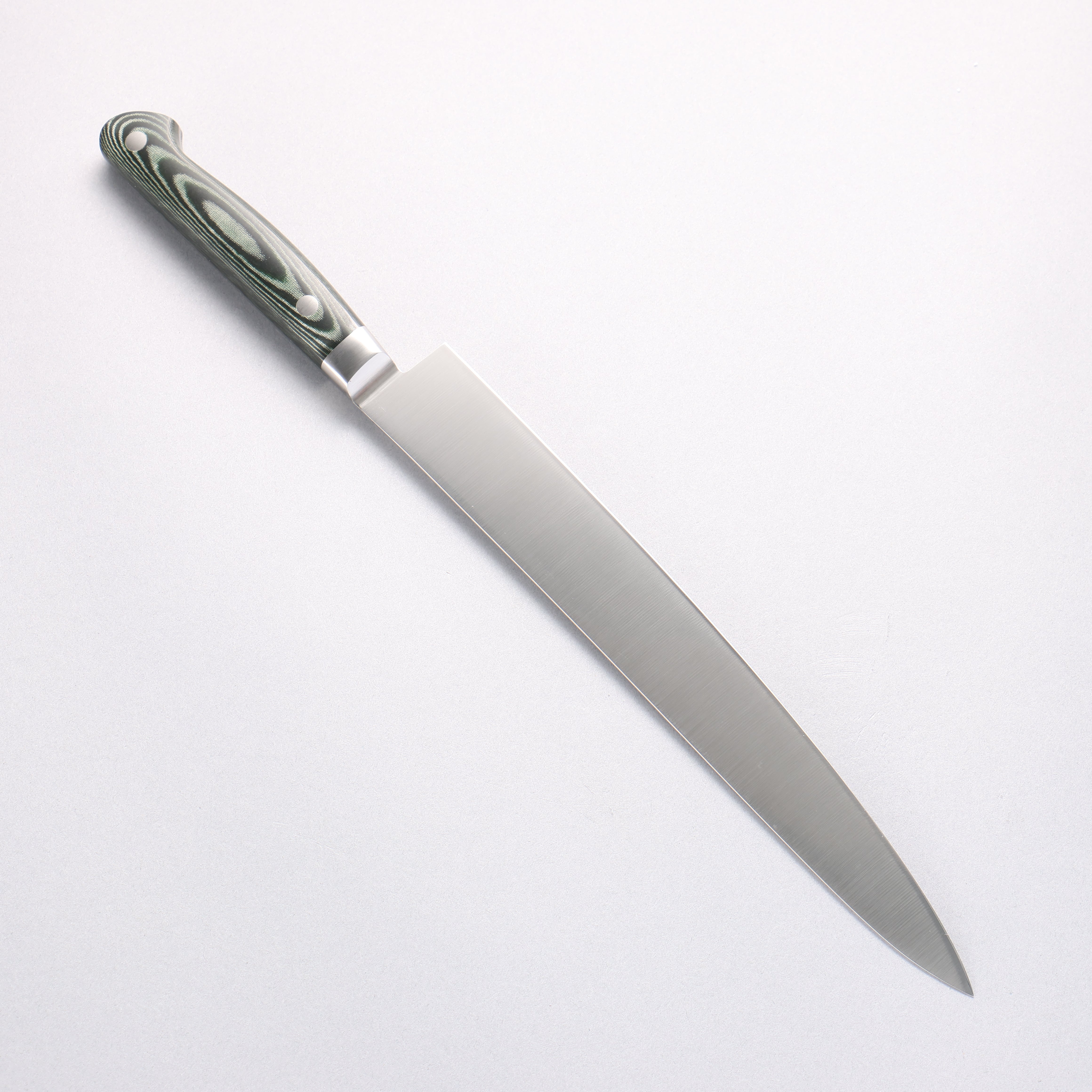 Sakai Takayuki Grand Chef Grand Chef Swedish Steel-stn Sujihiki 240mm Green Micarta Handle - Japanny - Best Japanese Knife