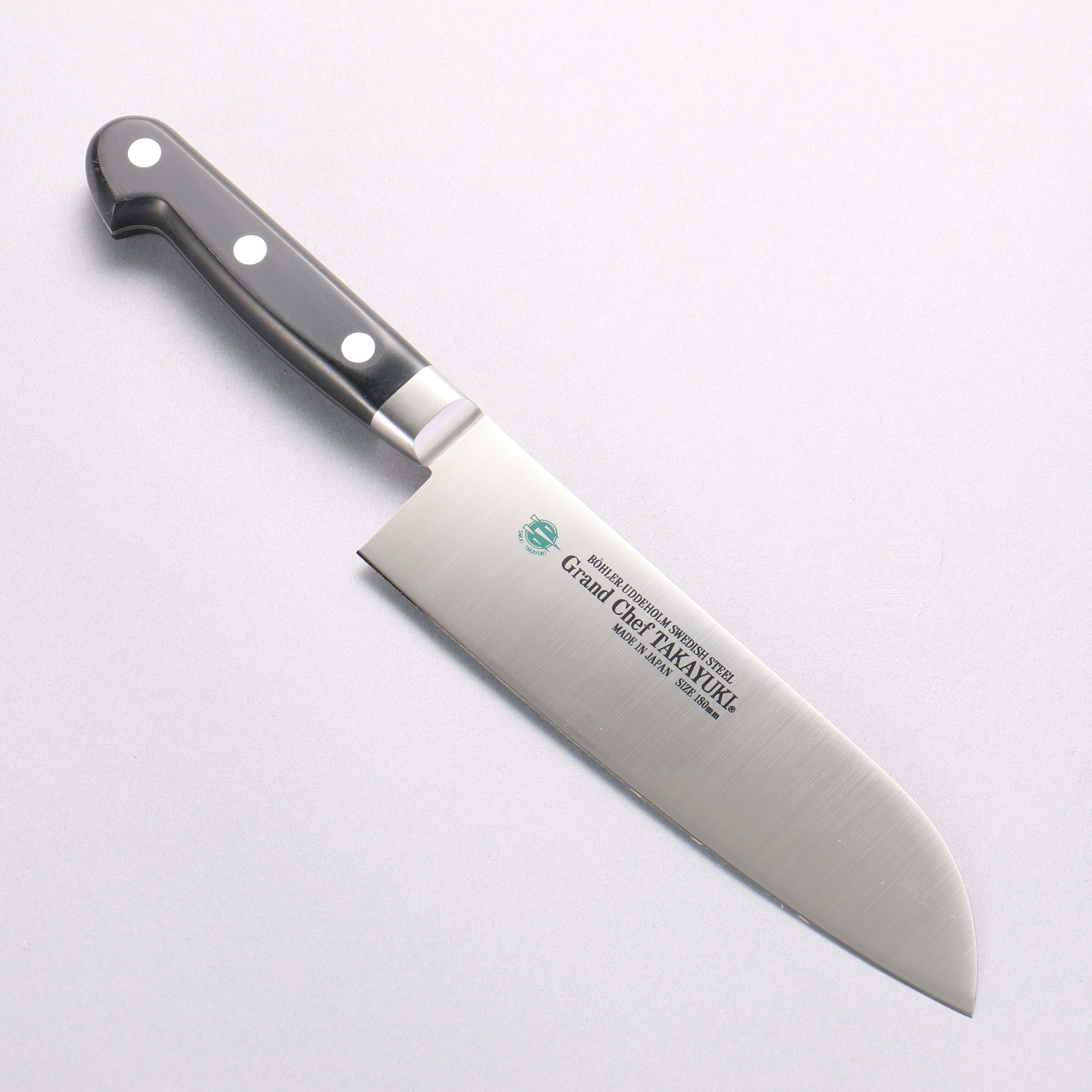 Sakai Takayuki Grand Chef Swedish Steel-stn Santoku 180mm - Japanny - Best Japanese Knife