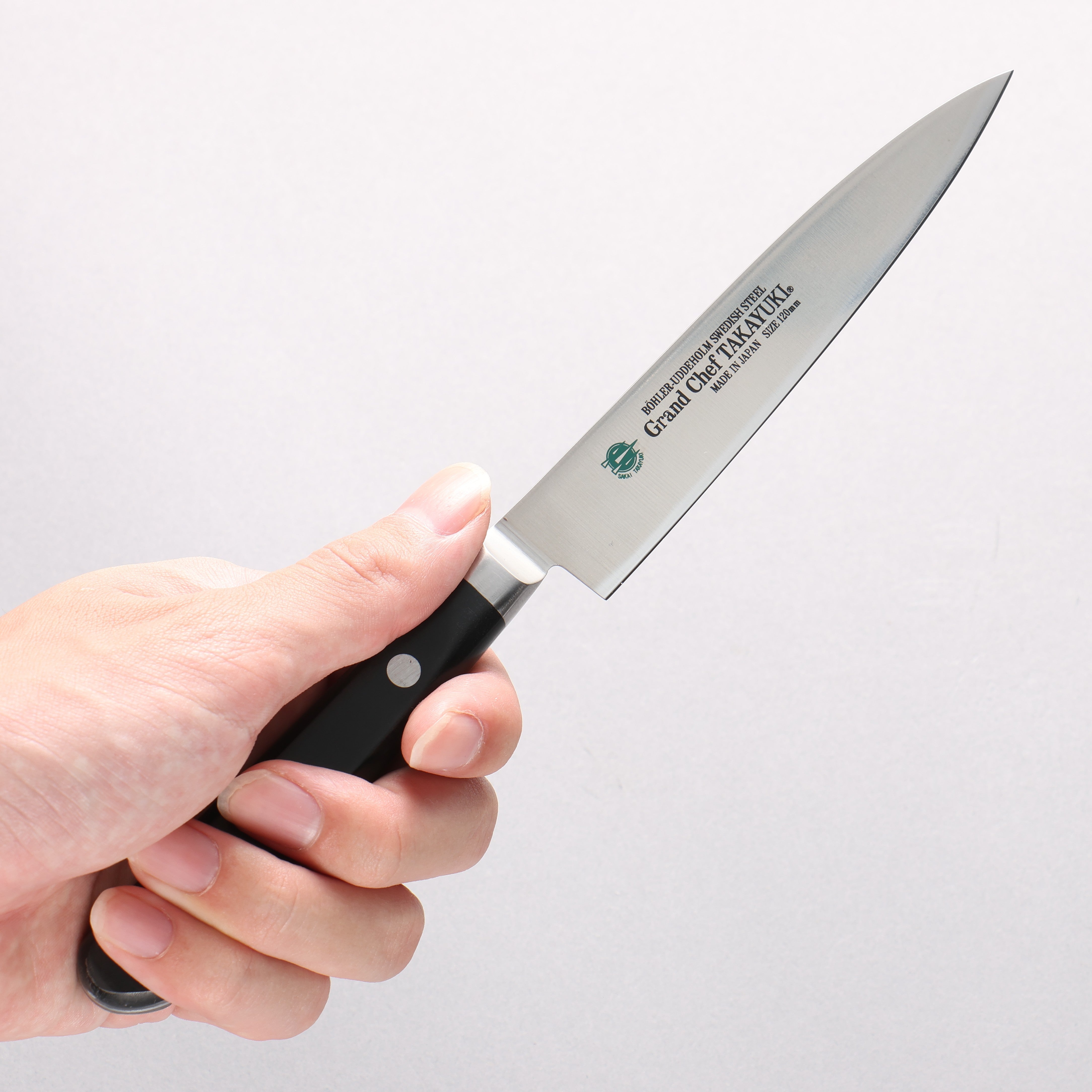 Sakai Takayuki Grand Chef Swedish Steel-stn Petty-Utility 120mm - Japanny - Best Japanese Knife