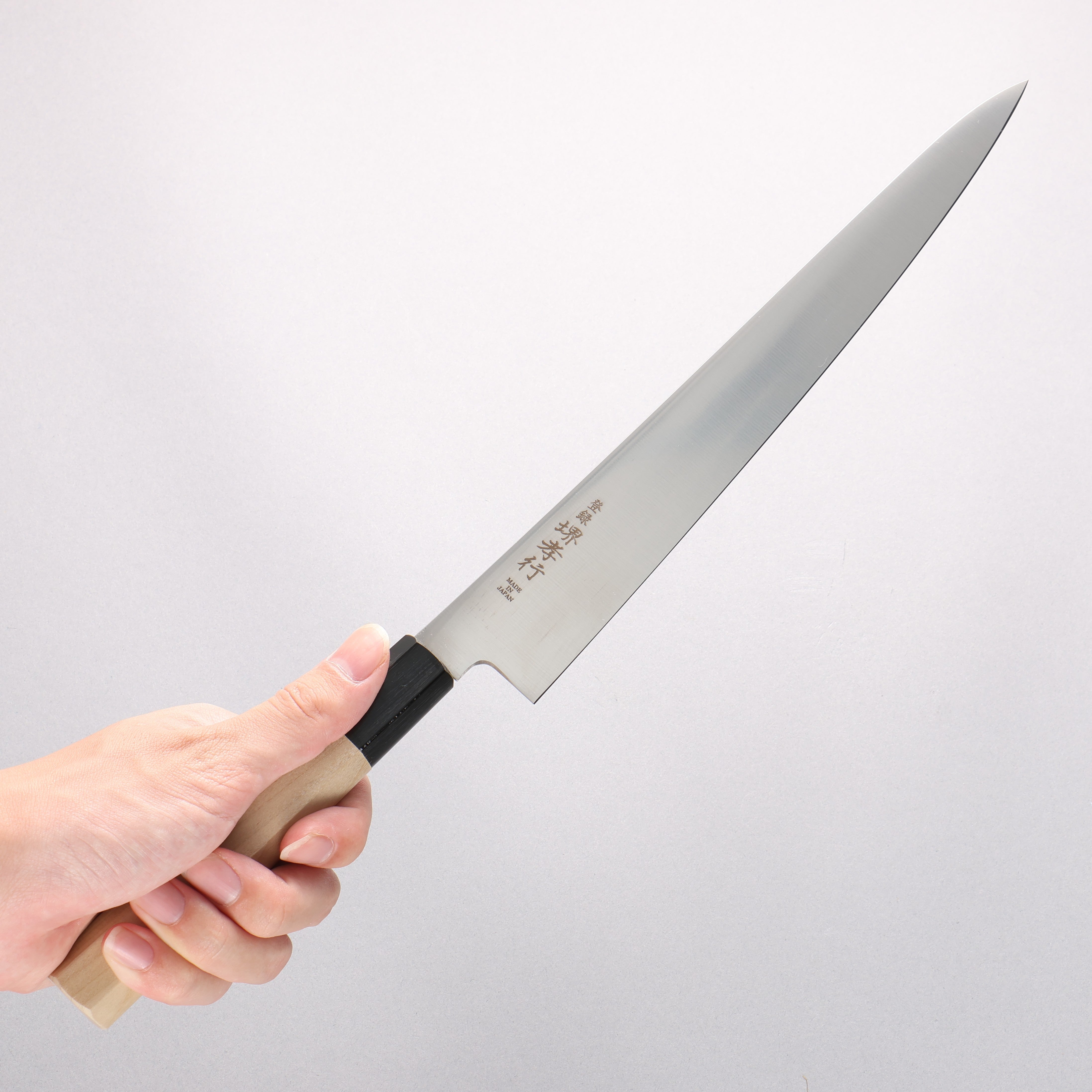 Sakai Takayuki Grand Chef Grand Chef Swedish Steel-stn Sujihiki 240mm Magnolia Handle - Japanny - Best Japanese Knife