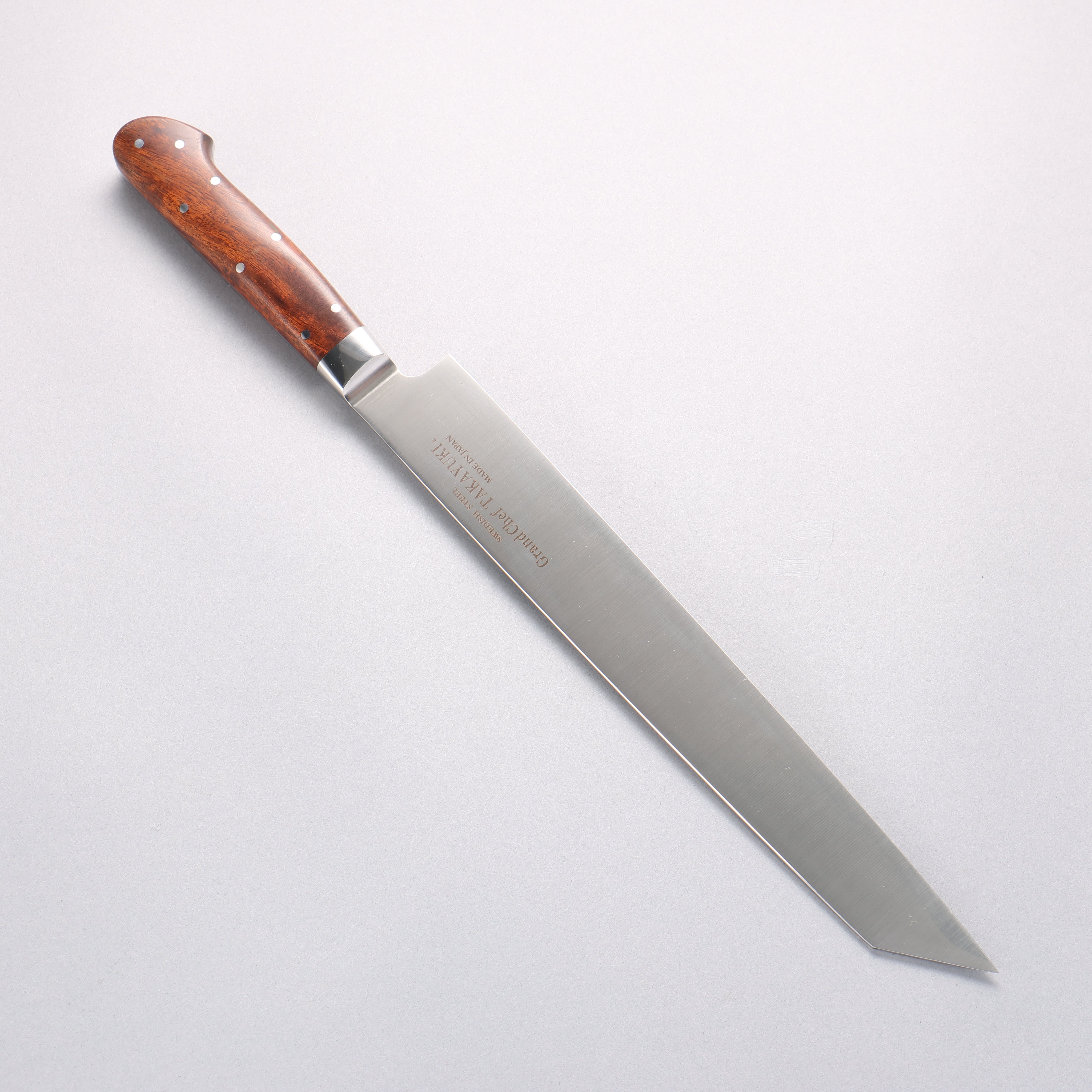Sakai Takayuki Grand Chef Swedish Steel-stn Kiritsuke Yanagiba 260mm Desert Ironwood(Sugihara model) Handle with Sheath - Japanny - Best Japanese Knife