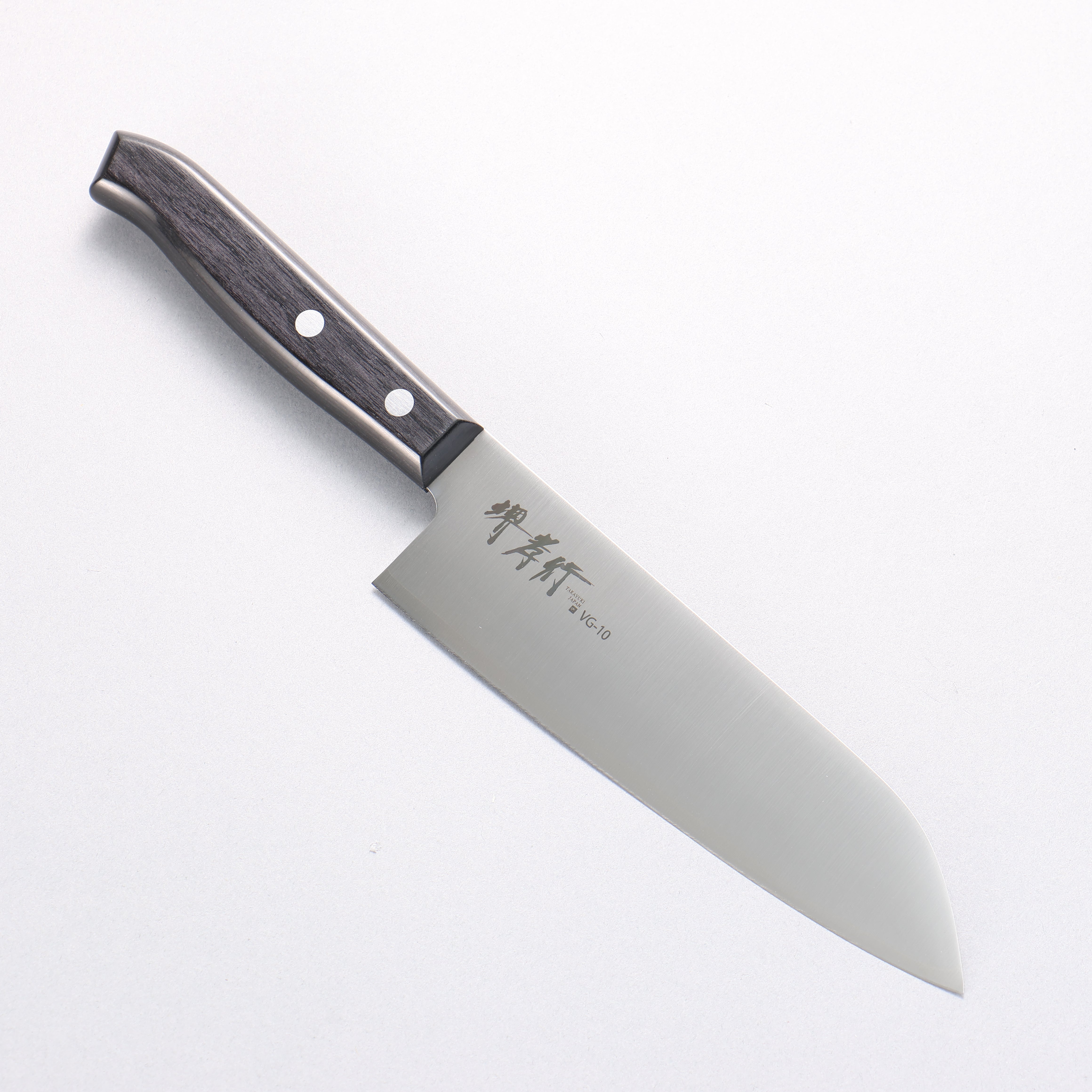Sakai Takayuki Sumire VG10 Santoku 165mm Black Pakka wood Handle - Japanny - Best Japanese Knife
