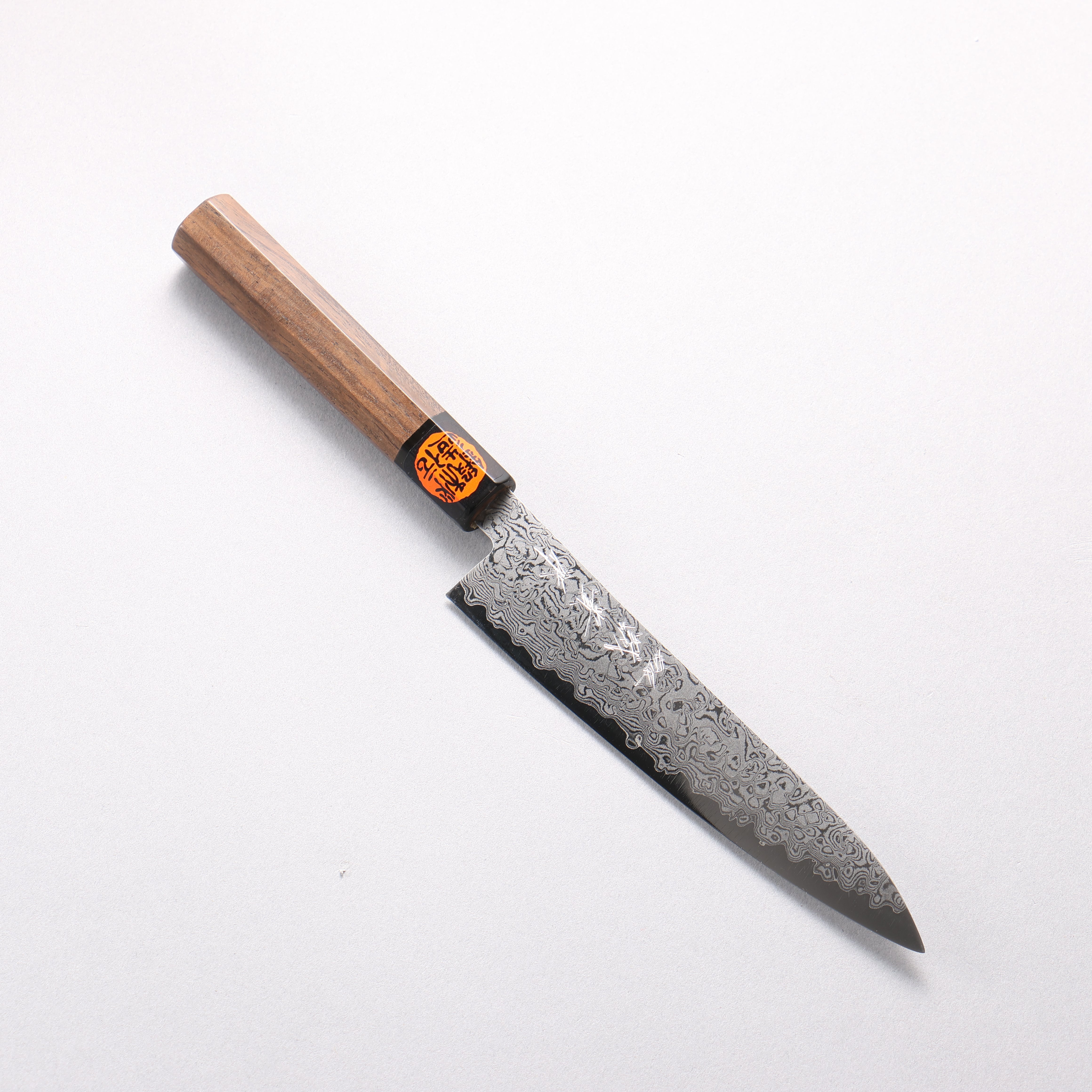 Shigeki Tanaka VG10 17 Layer Damascus Petty-Utility 150mm Walnut Handle - Japanny - Best Japanese Knife