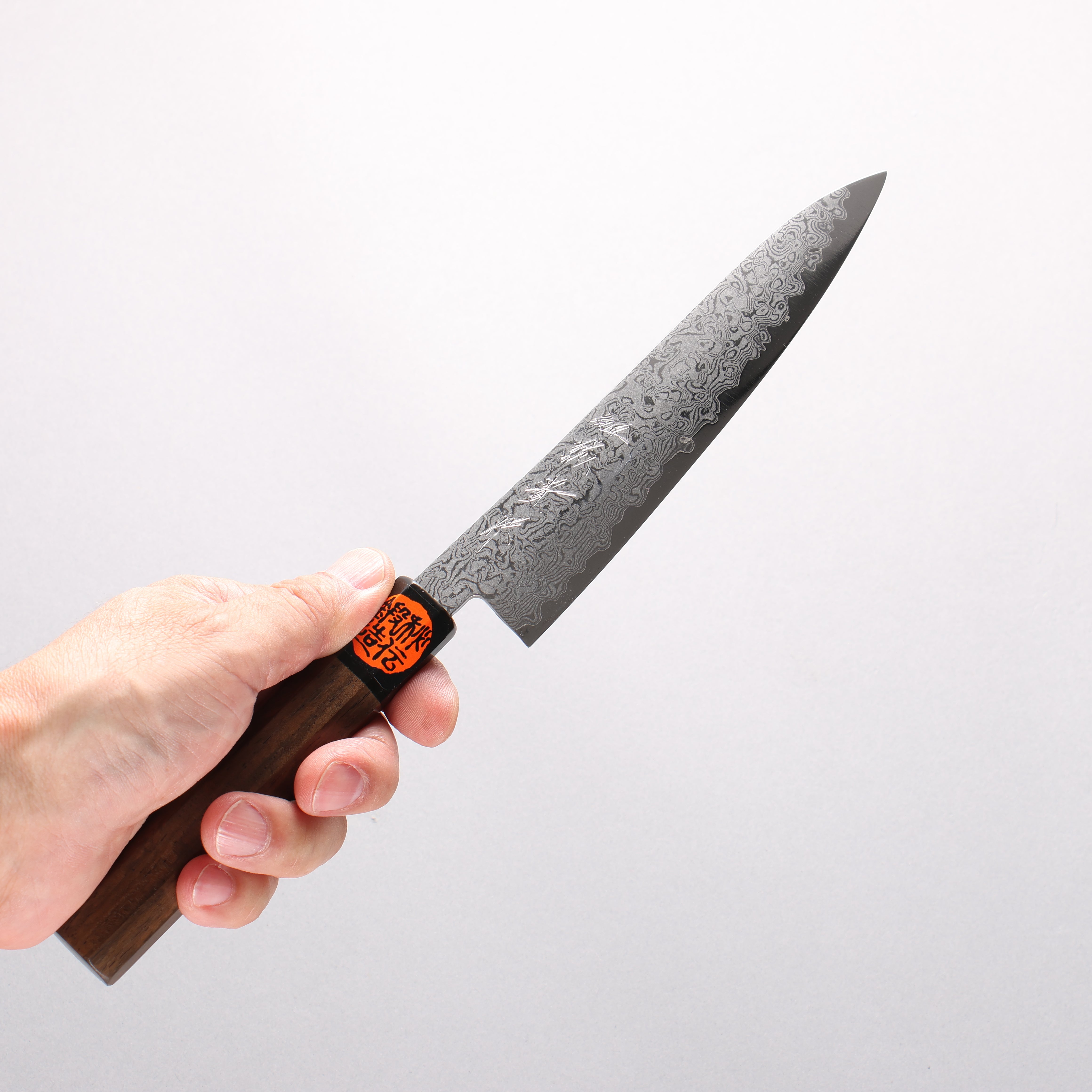 Shigeki Tanaka VG10 17 Layer Damascus Petty-Utility 150mm Walnut Handle - Japanny - Best Japanese Knife