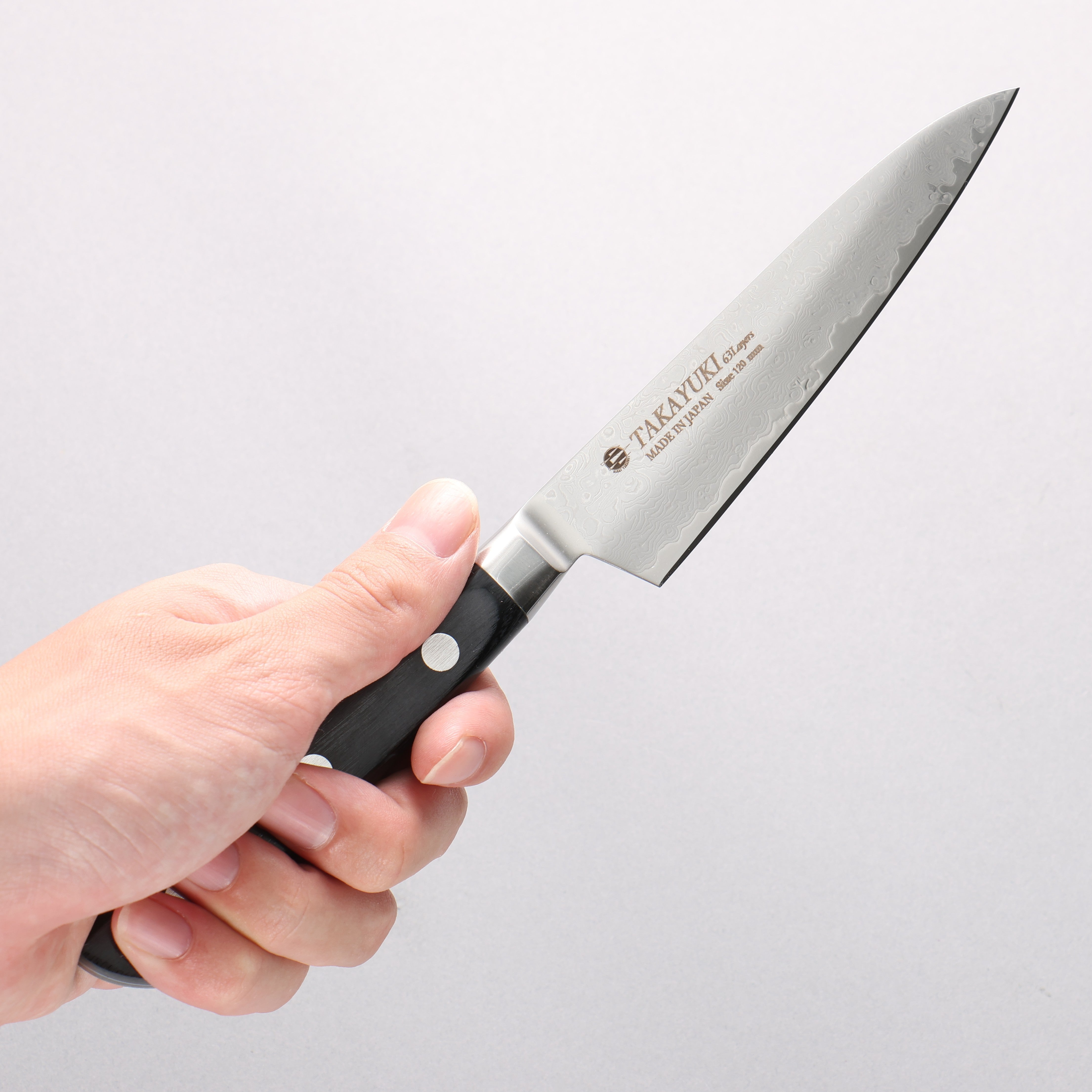 Sakai Takayuki Molybdenum 63 Layer Damascus Petty-Utility 120mm - Japanny - Best Japanese Knife