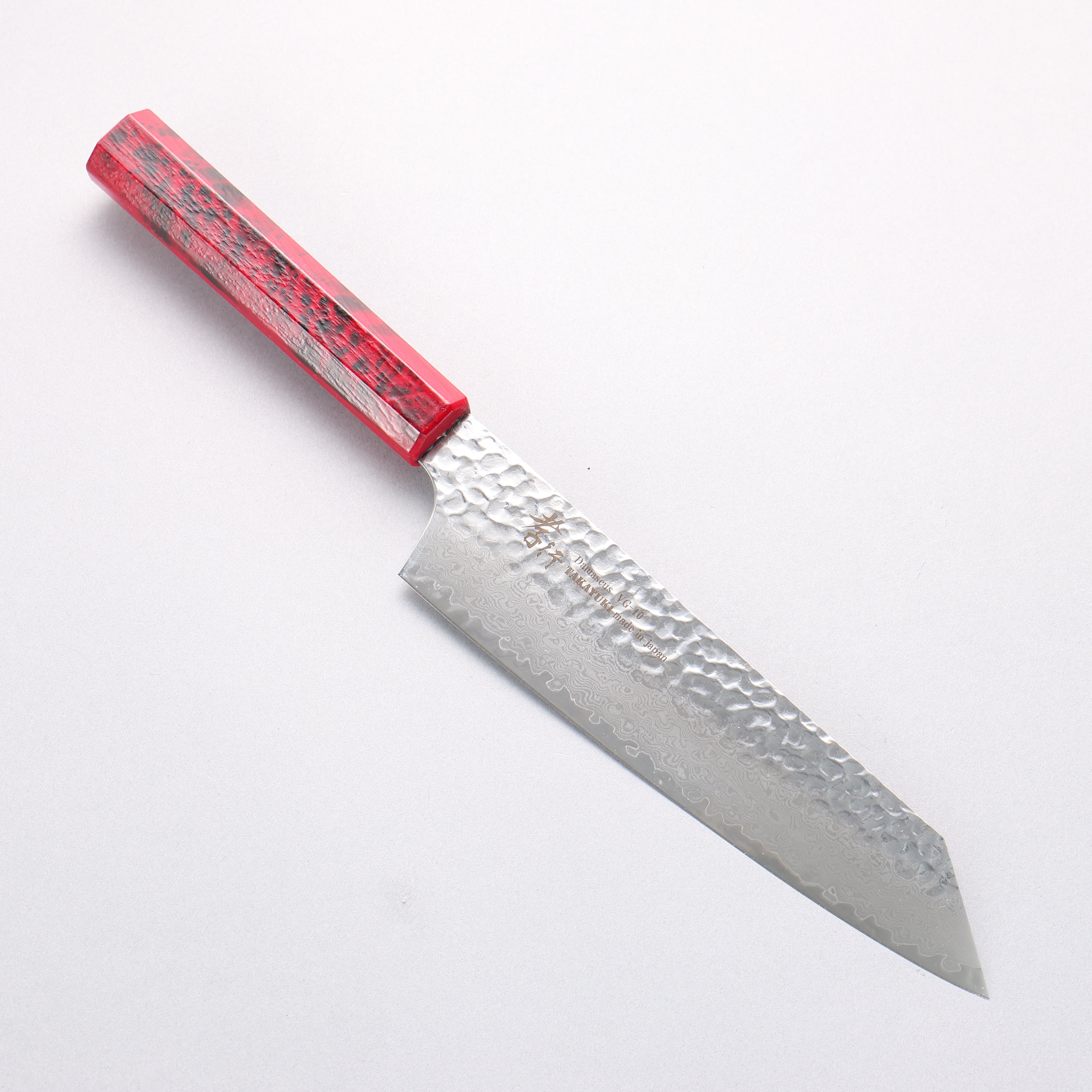 Sakai Takayuki Nanairo VG10 33 Layer Kengata Gyuto 190mm ABS resin(Red tortoiseshell) Handle - Japanny - Best Japanese Knife