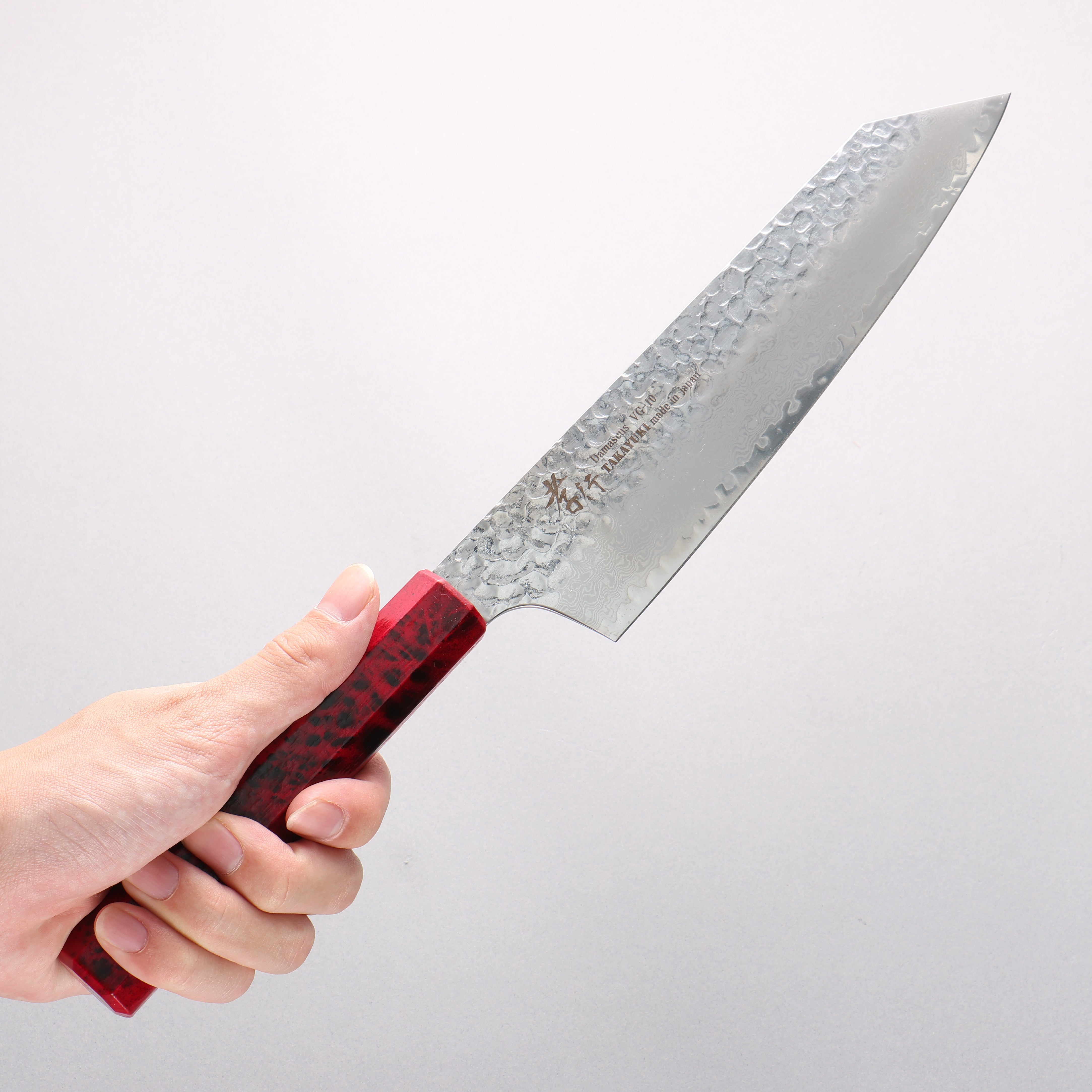 Sakai Takayuki Nanairo VG10 33 Layer Kengata Gyuto 190mm ABS resin(Red tortoiseshell) Handle - Japanny - Best Japanese Knife