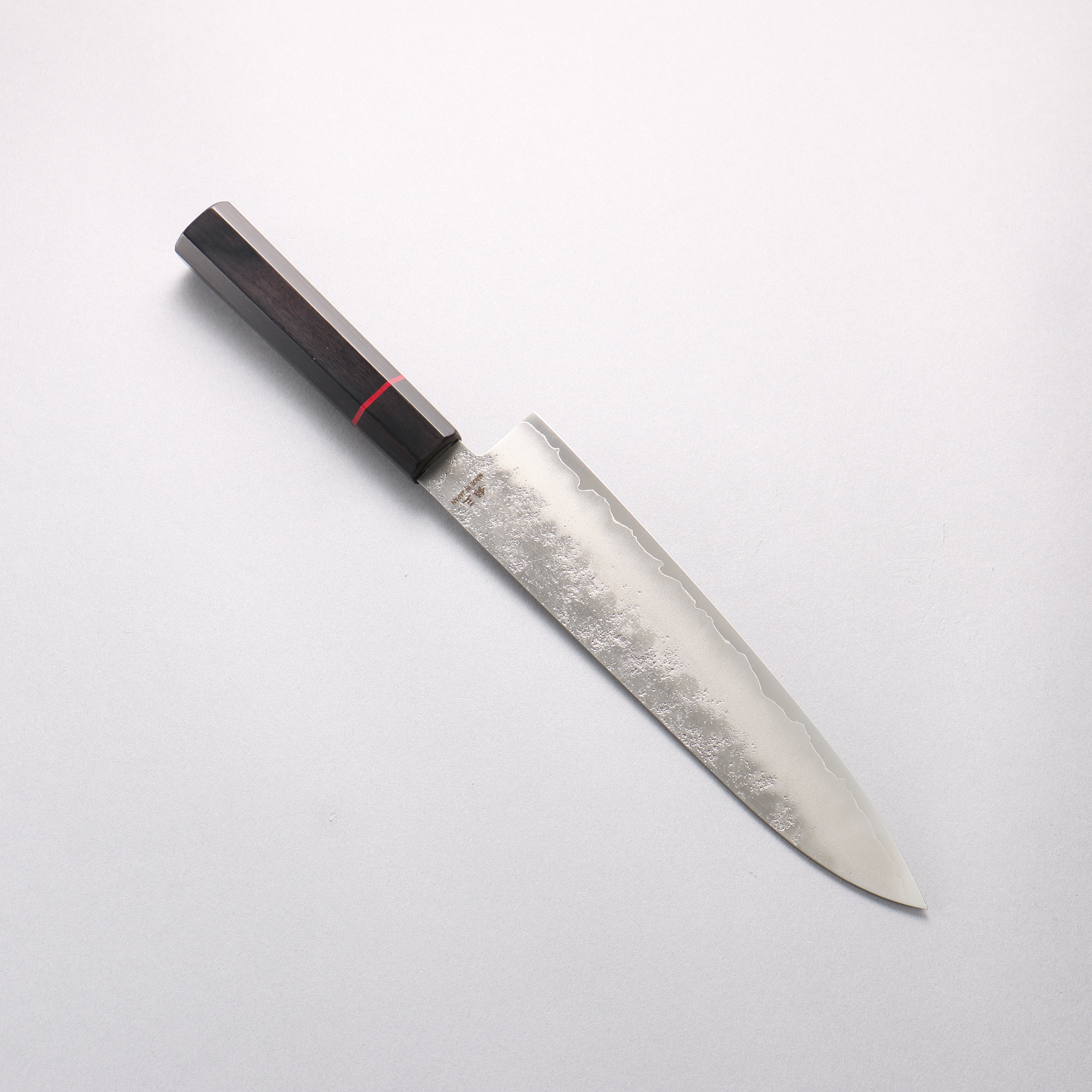 Higuchi Silver Steel No.3 Nashiji Gyuto 210mm Black Pakka wood Handle - Japanny - Best Japanese Knife