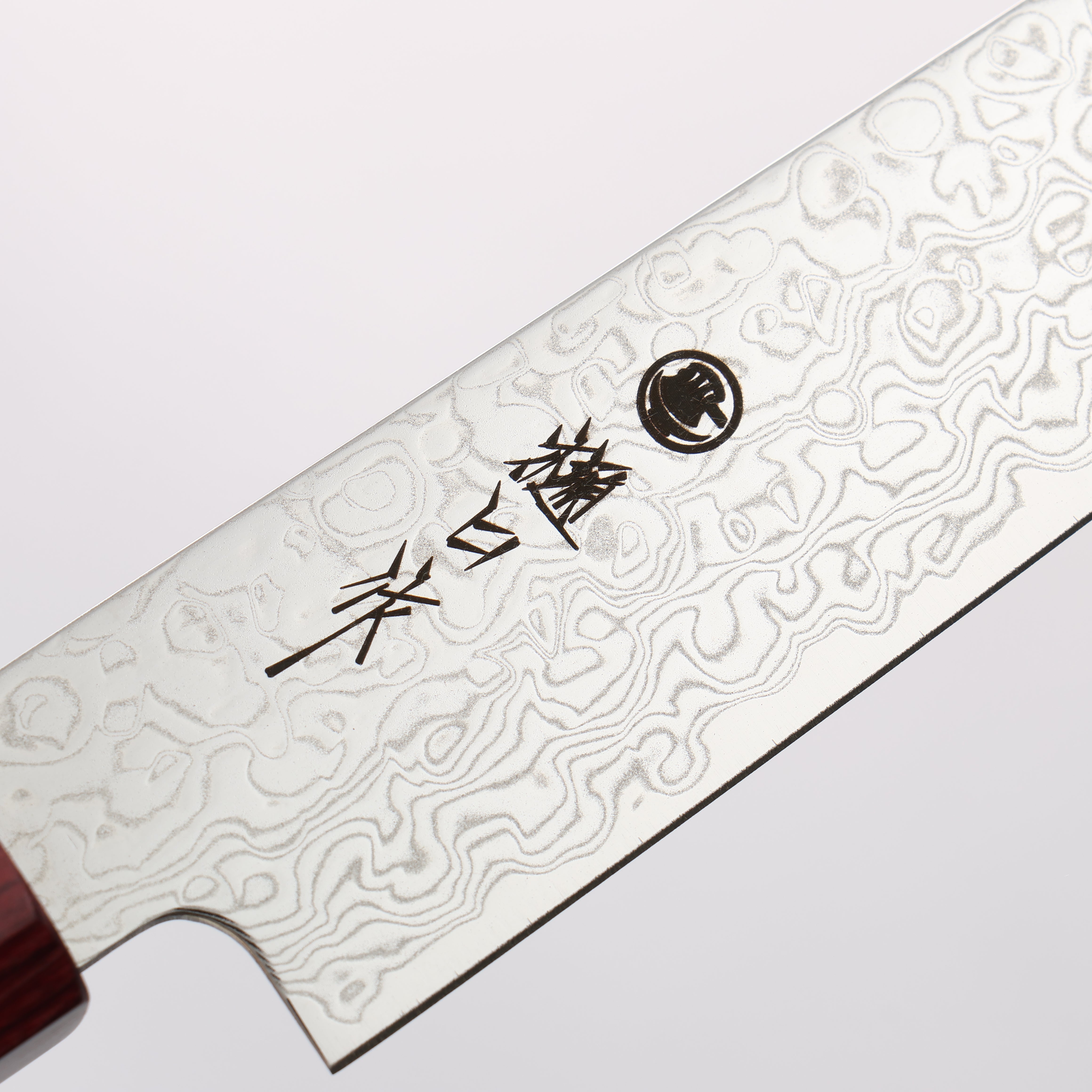 Higuchi SG2 Damascus Migaki Finished Kiritsuke Petty-Utility 150mm Red Pakka wood Handle - Japanny - Best Japanese Knife