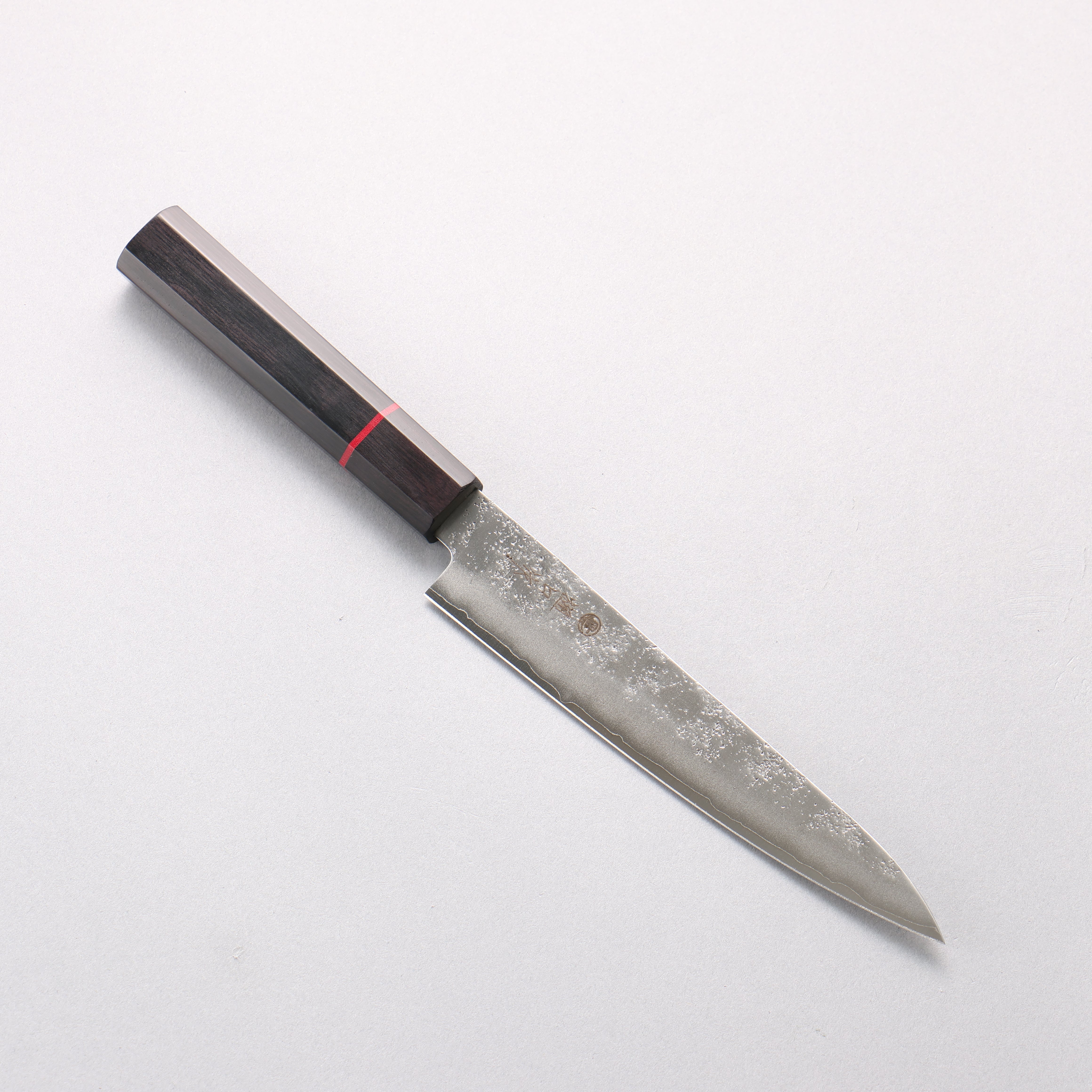 Higuchi Silver Steel No.3 Nashiji Petty-Utility 150mm Black Pakka wood Handle - Japanny - Best Japanese Knife