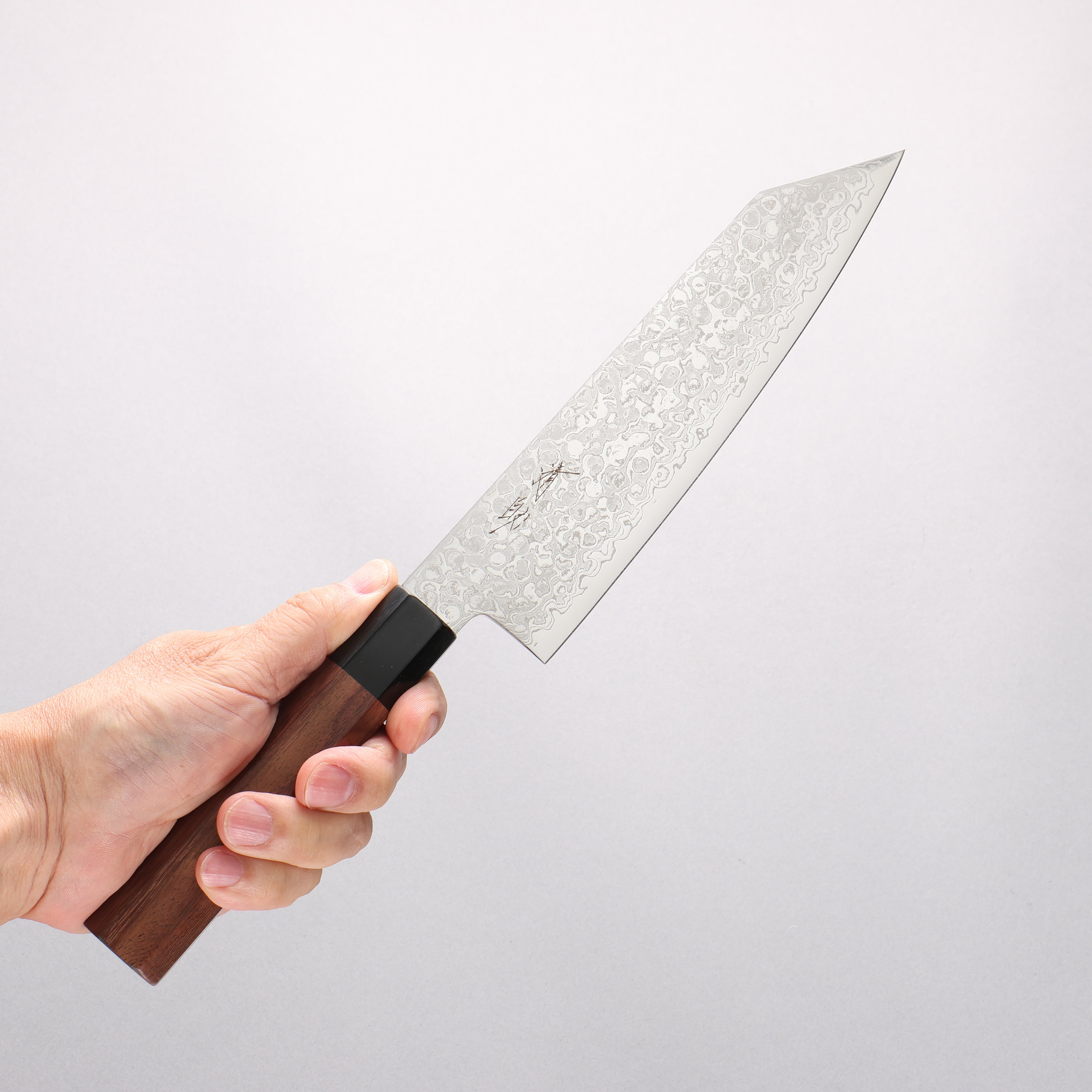 Seisuke VG10 Damascus Migaki Finished Kiritsuke Santoku 180mm Rosewood (Ferrule: Black Pakka Wood) Handle - Japanny - Best Japanese Knife