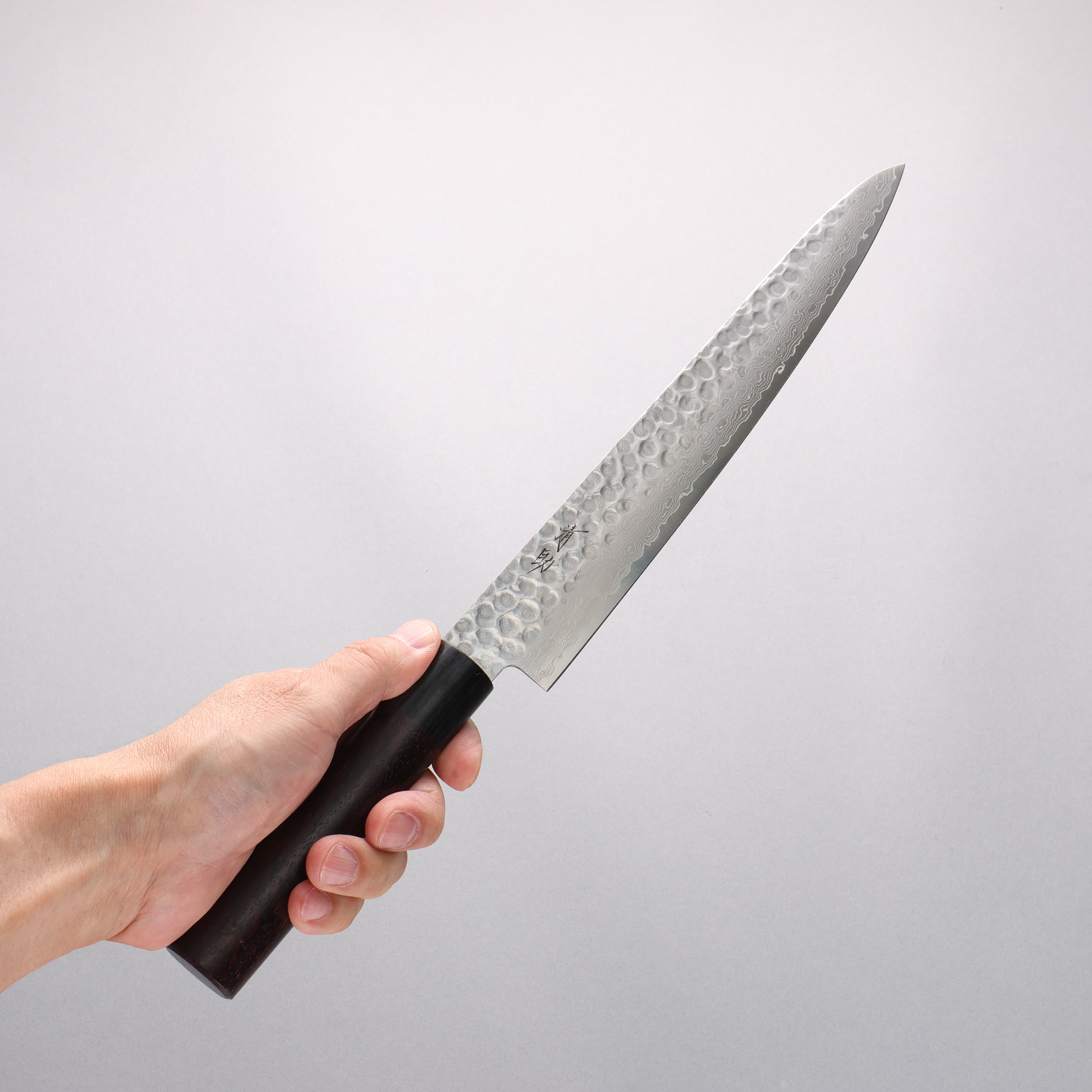 Seisuke Sumi VG10 Hammered Damascus Sujihiki 240mm Rosewood (Ferrule: Black Pakka Wood) Handle - Japanny - Best Japanese Knife