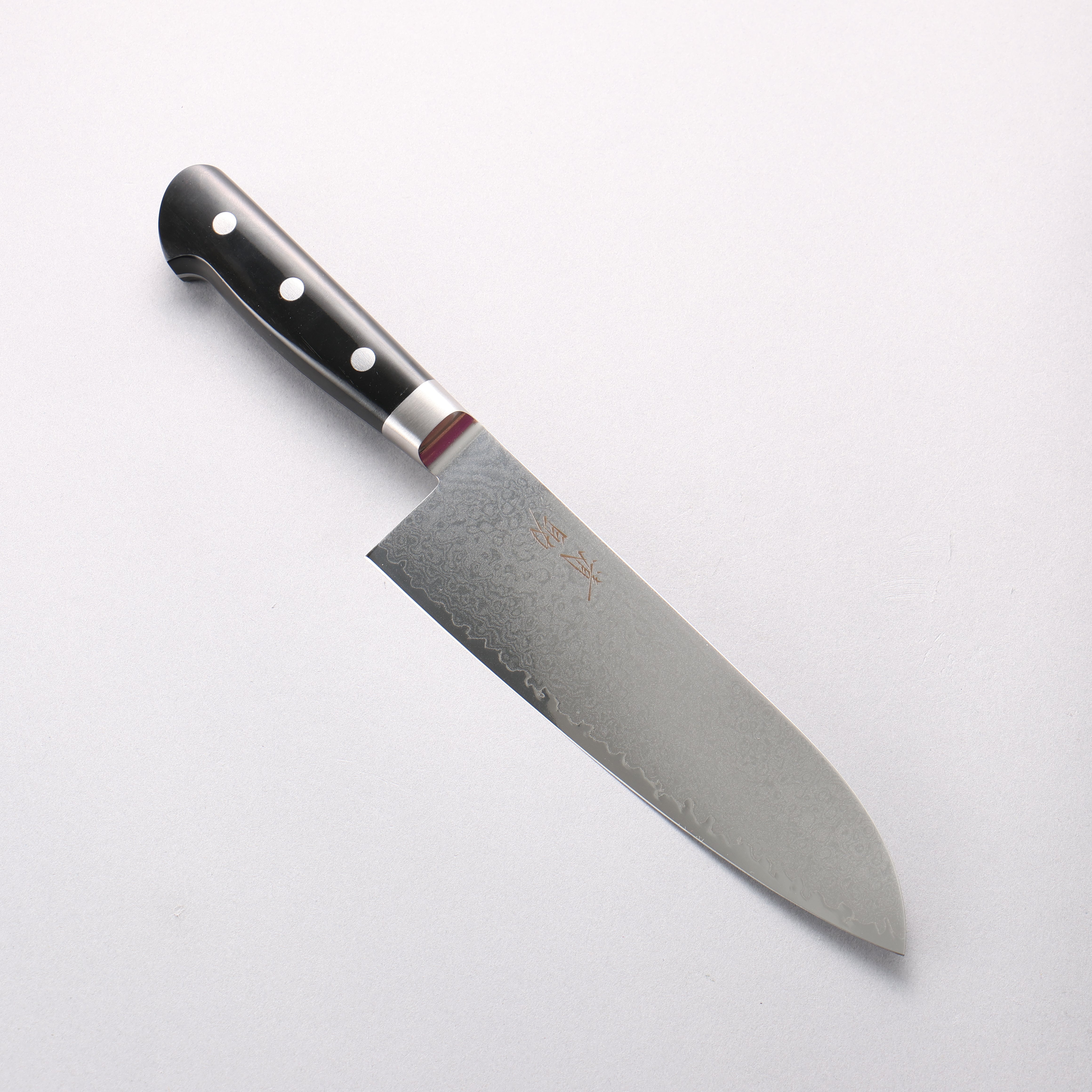 Seisuke VG10 33 Layer Damascus Santoku 180mm Black Micarta Handle - Japanny - Best Japanese Knife