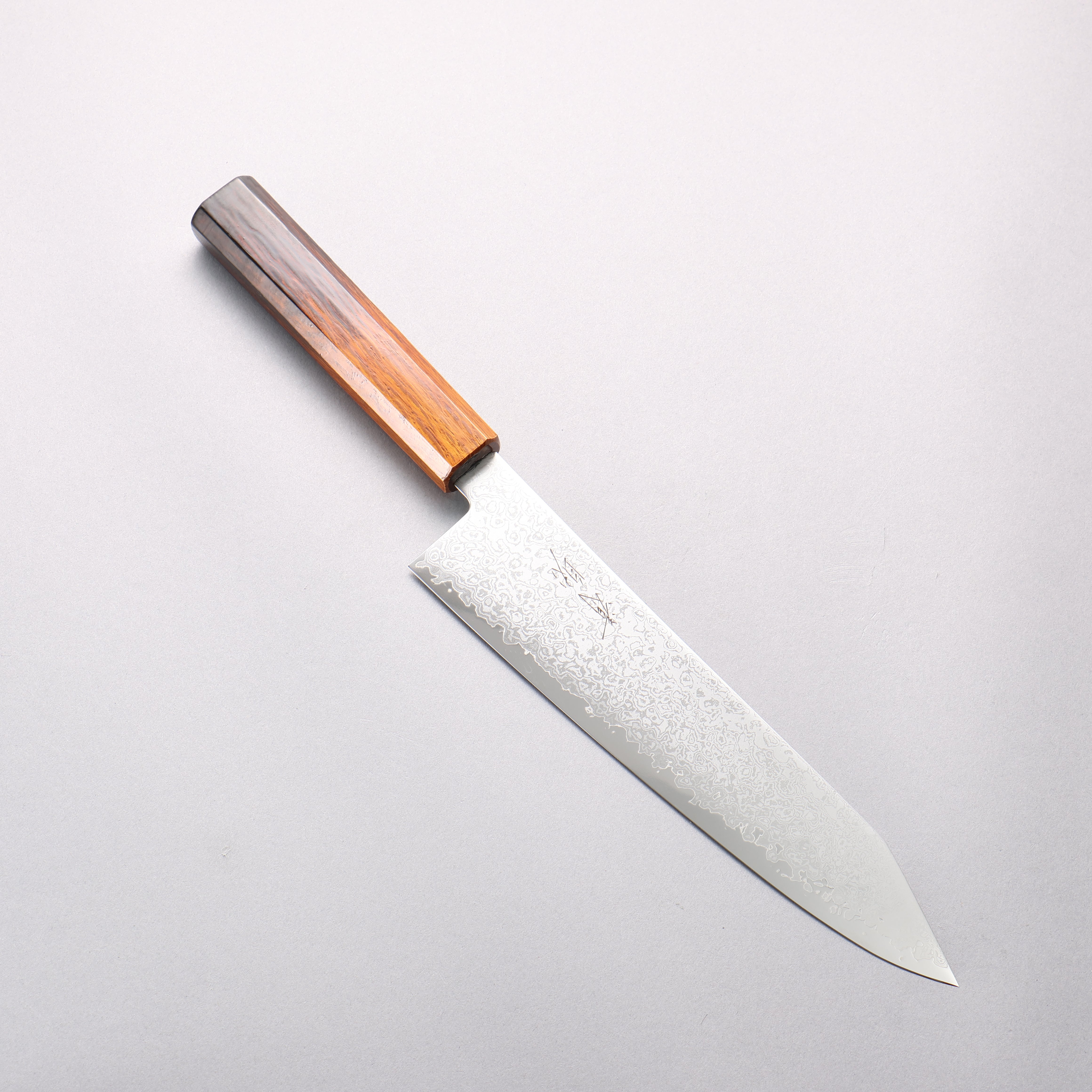 Seisuke VG10 Damascus Kiritsuke Gyuto 210mm Burnt Wood Lacquered Handle - Japanny - Best Japanese Knife