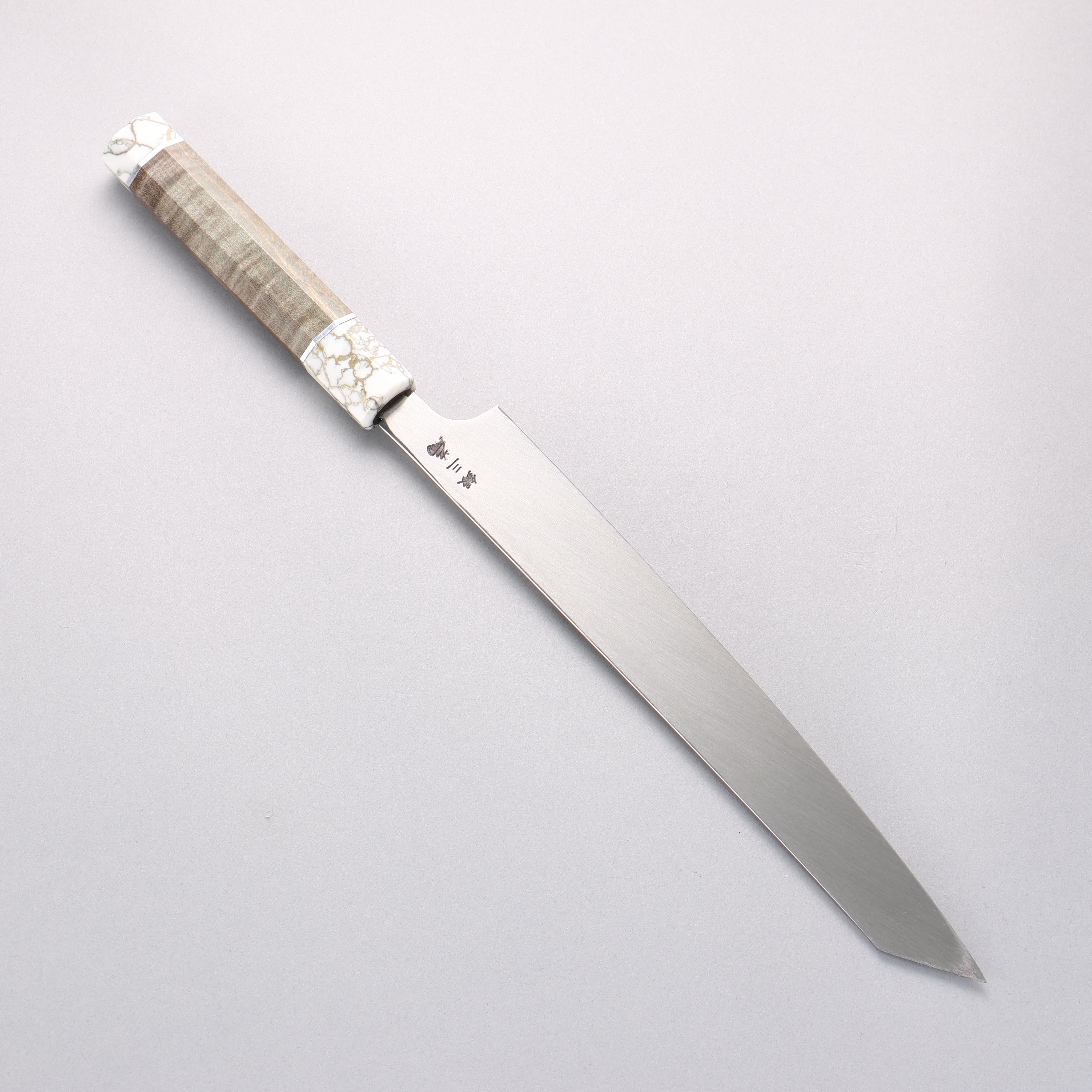 Sakai Takayuki Chef Series Hien Silver Steel No.3 Kiritsuke Yanagiba 270mm Stabilized wood (White Ferrule and End Cap) Handle with Sheath - Japanny - Best Japanese Knife