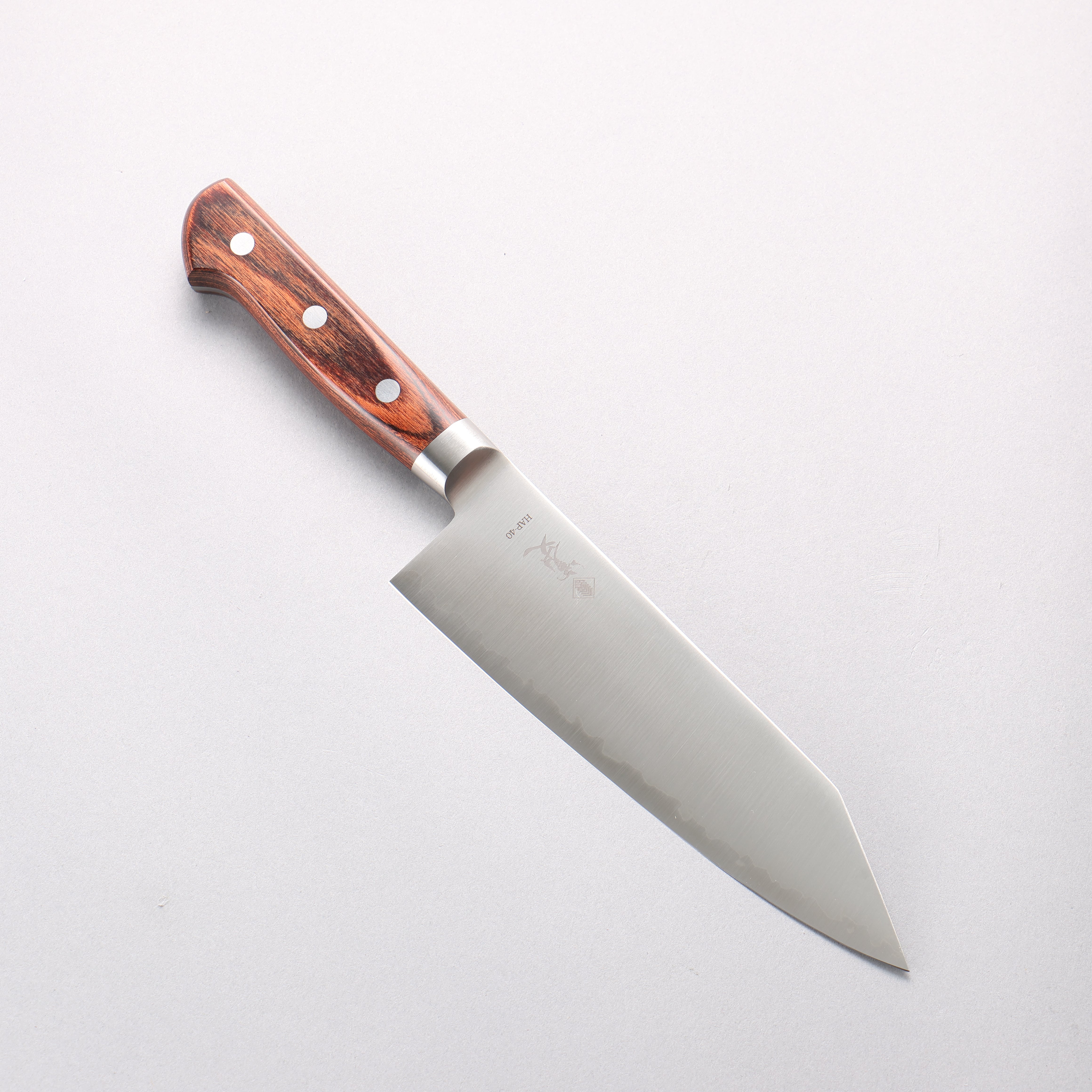 Kanjyo HAP40 Kiritsuke Santoku 180mm Mahogany Handle - Japanny - Best Japanese Knife