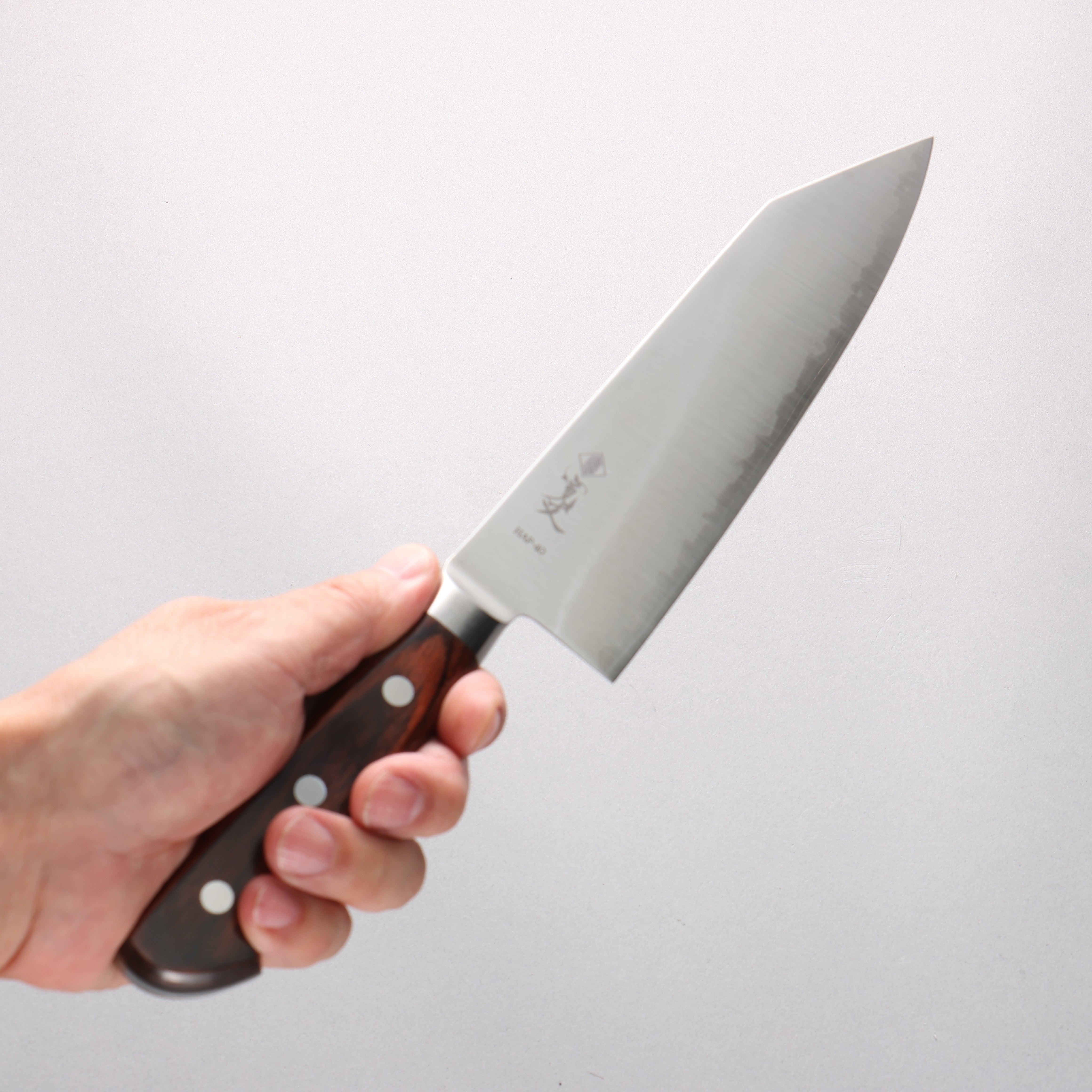 Kanjyo HAP40 Kiritsuke Santoku 180mm Mahogany Handle - Japanny - Best Japanese Knife