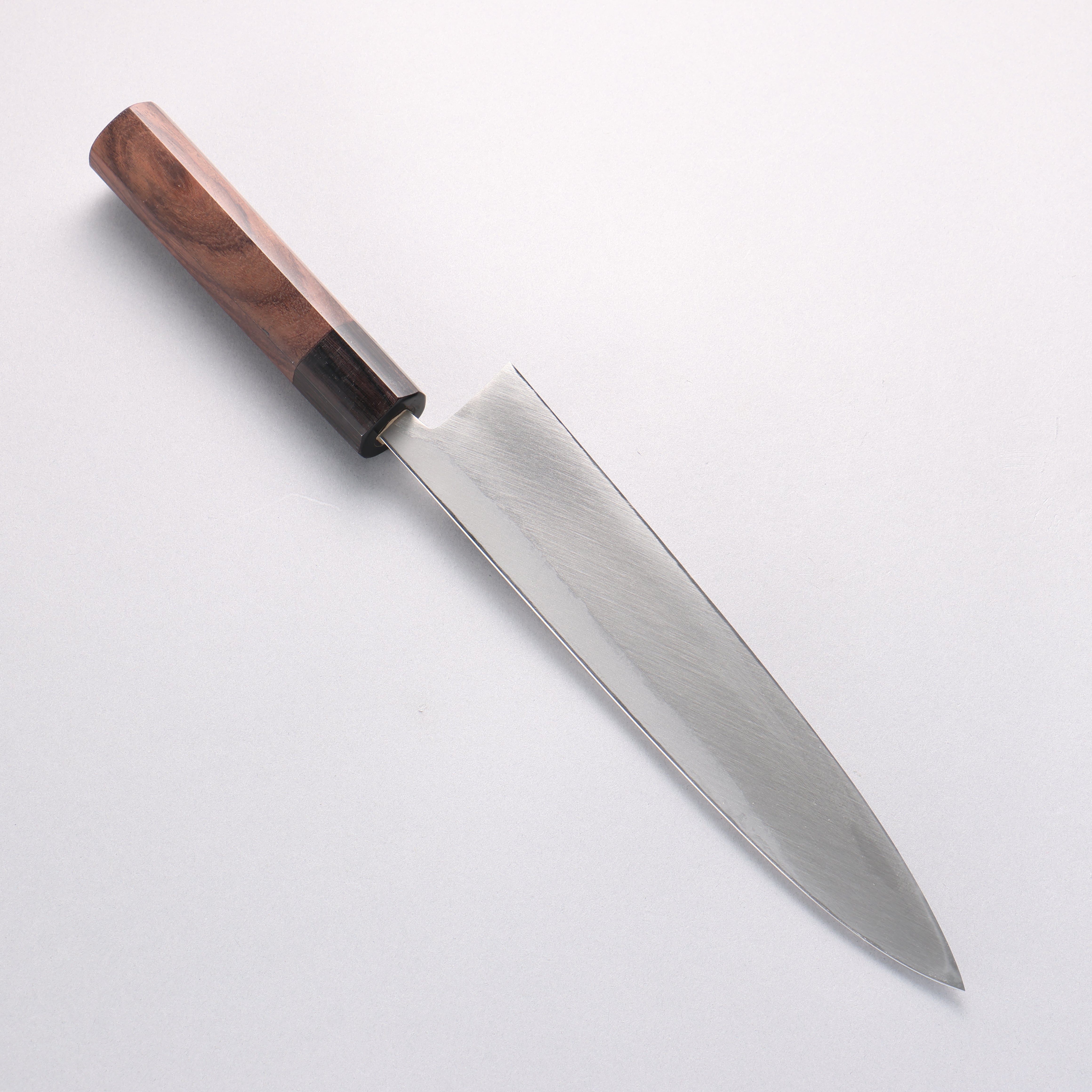 Hideo Kitaoka White Steel No.2 Damascus Mioroshi Deba 240mm Shitan Handle - Japanny - Best Japanese Knife