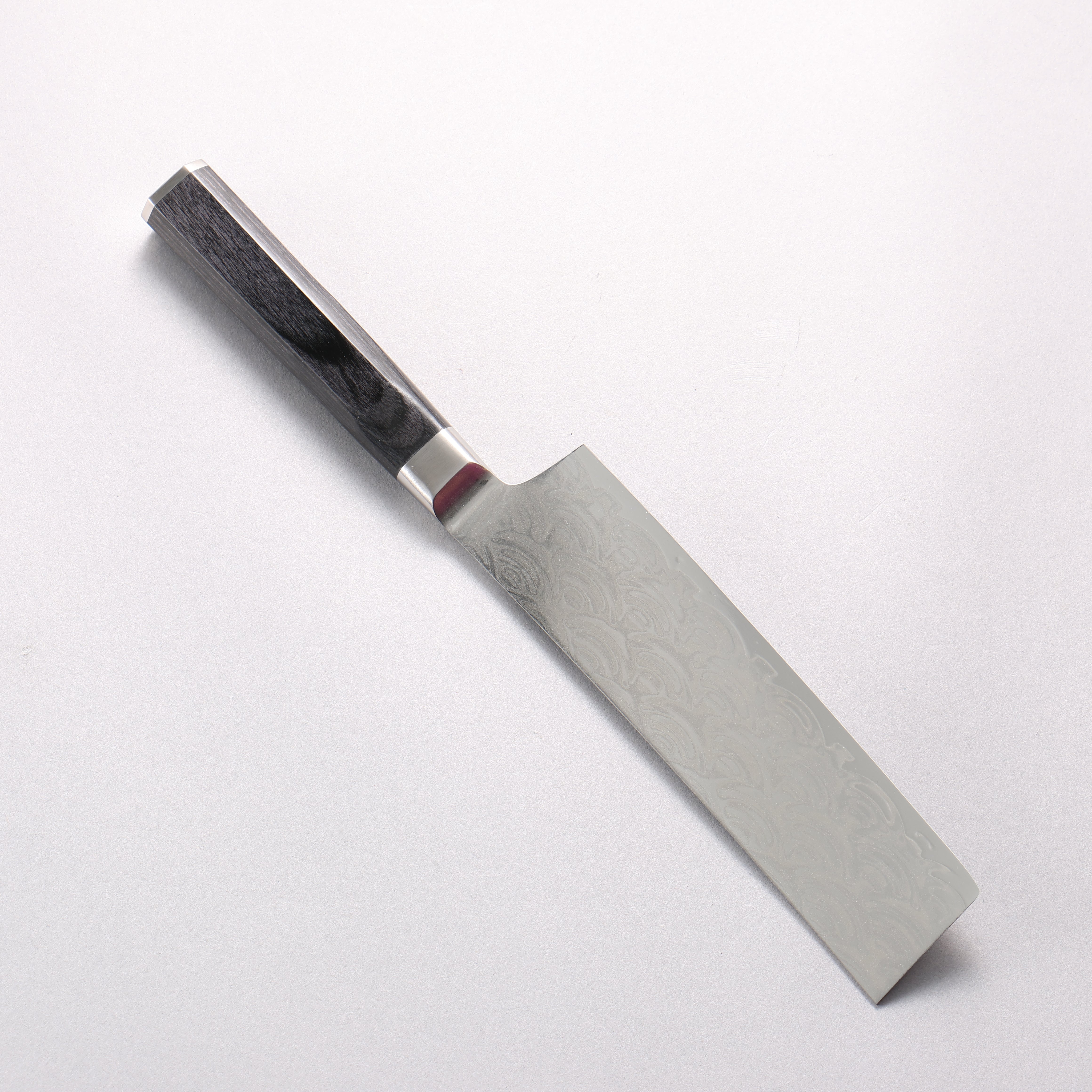 Sakai Takayuki Seigaiha (Blue Ocean Wave) Böhler SP Steel 45 Layer Damascus Migaki Finished Nakiri 160mm Black Pakka wood Handle - Japanny - Best Japanese Knife