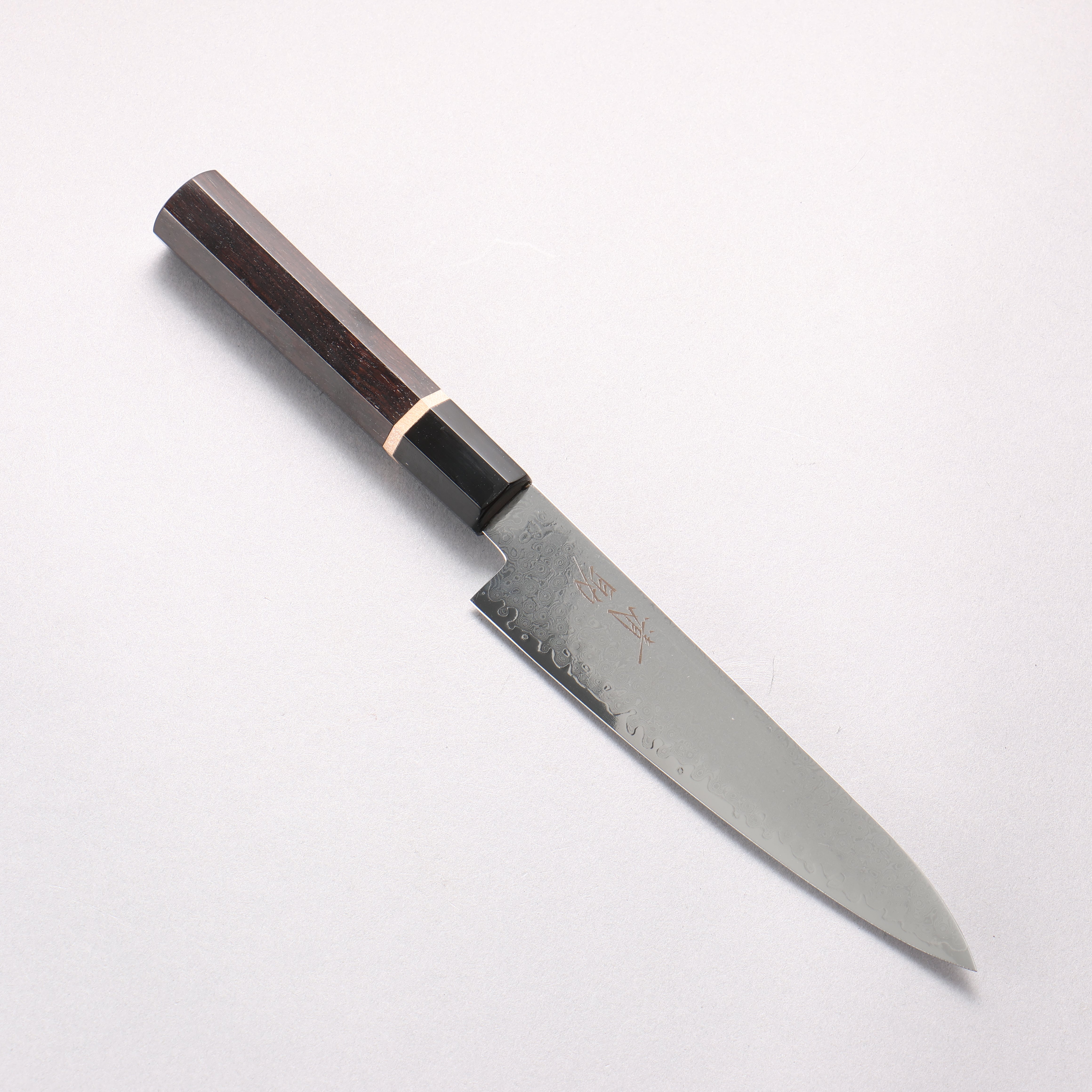 Seisuke VG10 33 Layer Damascus Petty-Utility 150mm Ebony Wood(With White Ring) Handle - Japanny - Best Japanese Knife