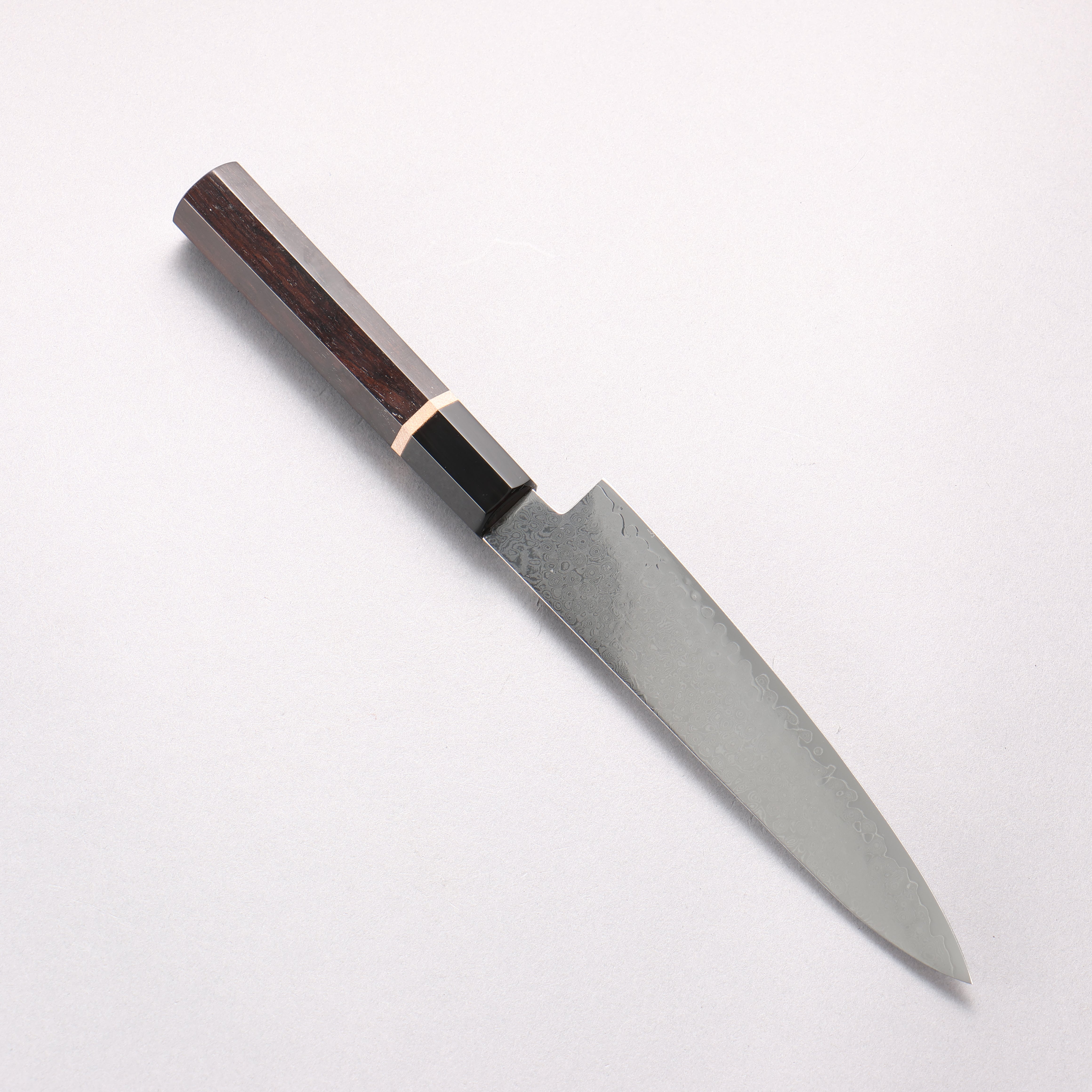 Seisuke VG10 33 Layer Damascus Petty-Utility 150mm Ebony Wood(With White Ring) Handle - Japanny - Best Japanese Knife