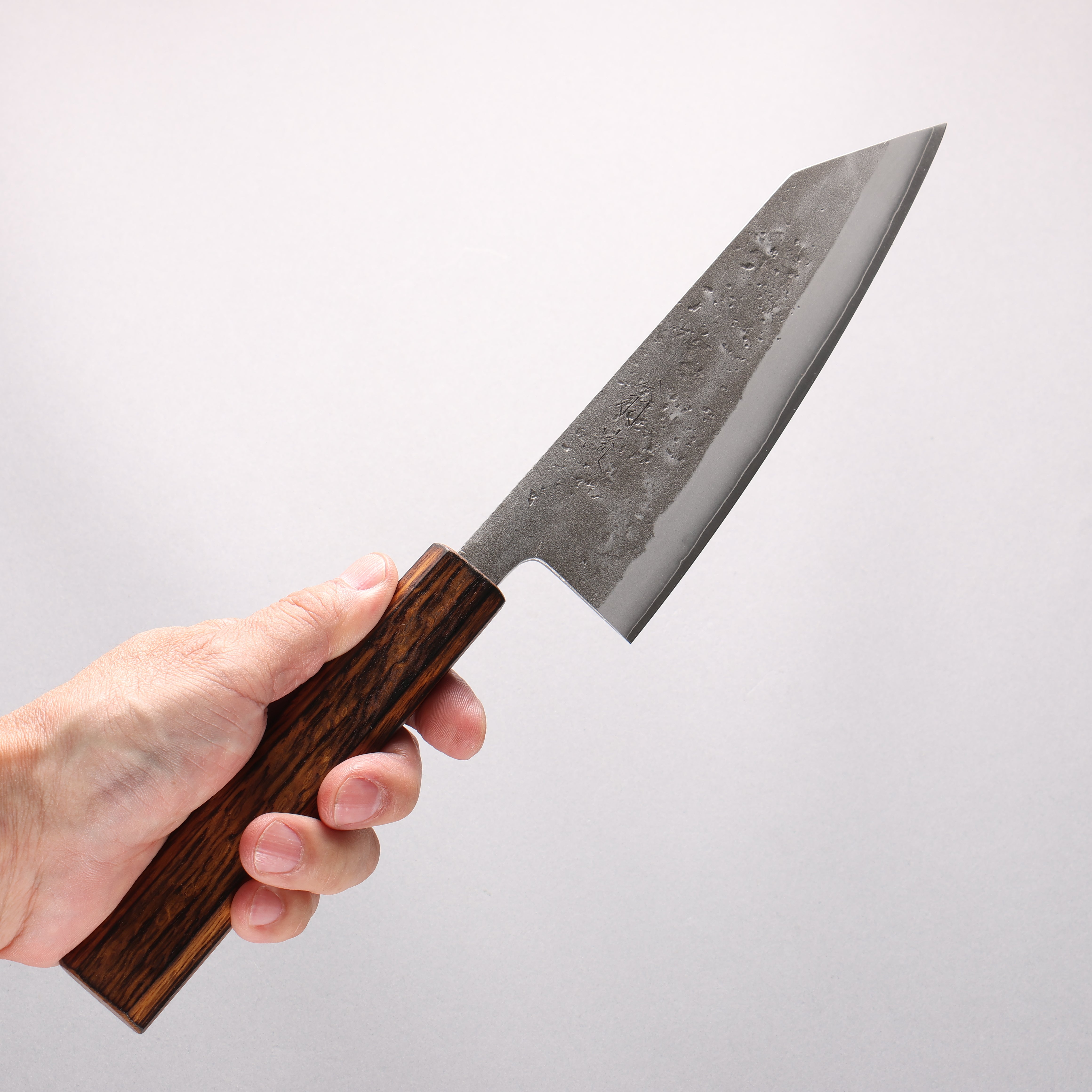 Oul SLD Nashiji Bunka 170mm Oak (Baikoku / Soot Black) Handle - Japanny - Best Japanese Knife