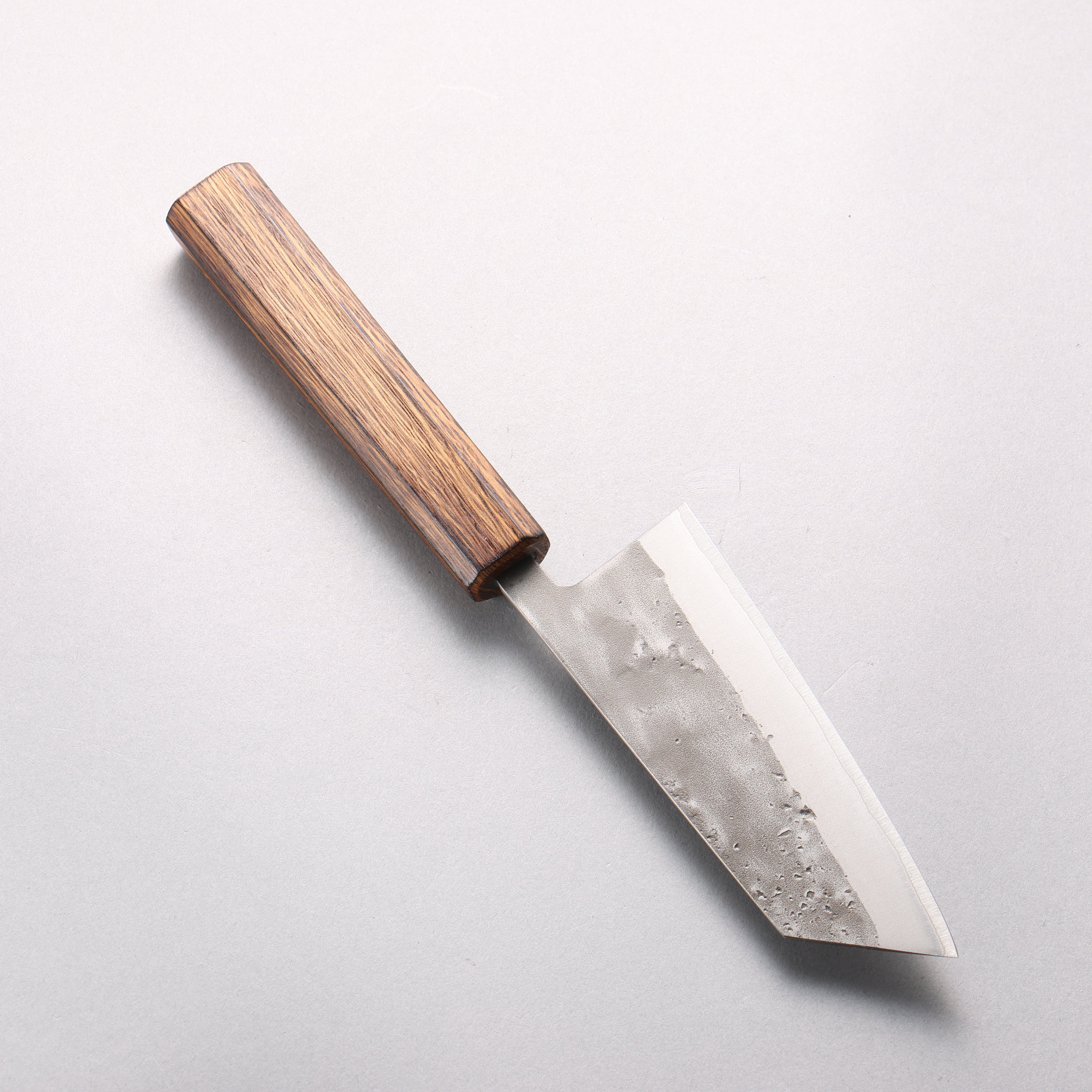 Oul SLD Nashiji Small Bunka 125mm Oak (Baikoku / Soot Black) Handle - Japanny - Best Japanese Knife