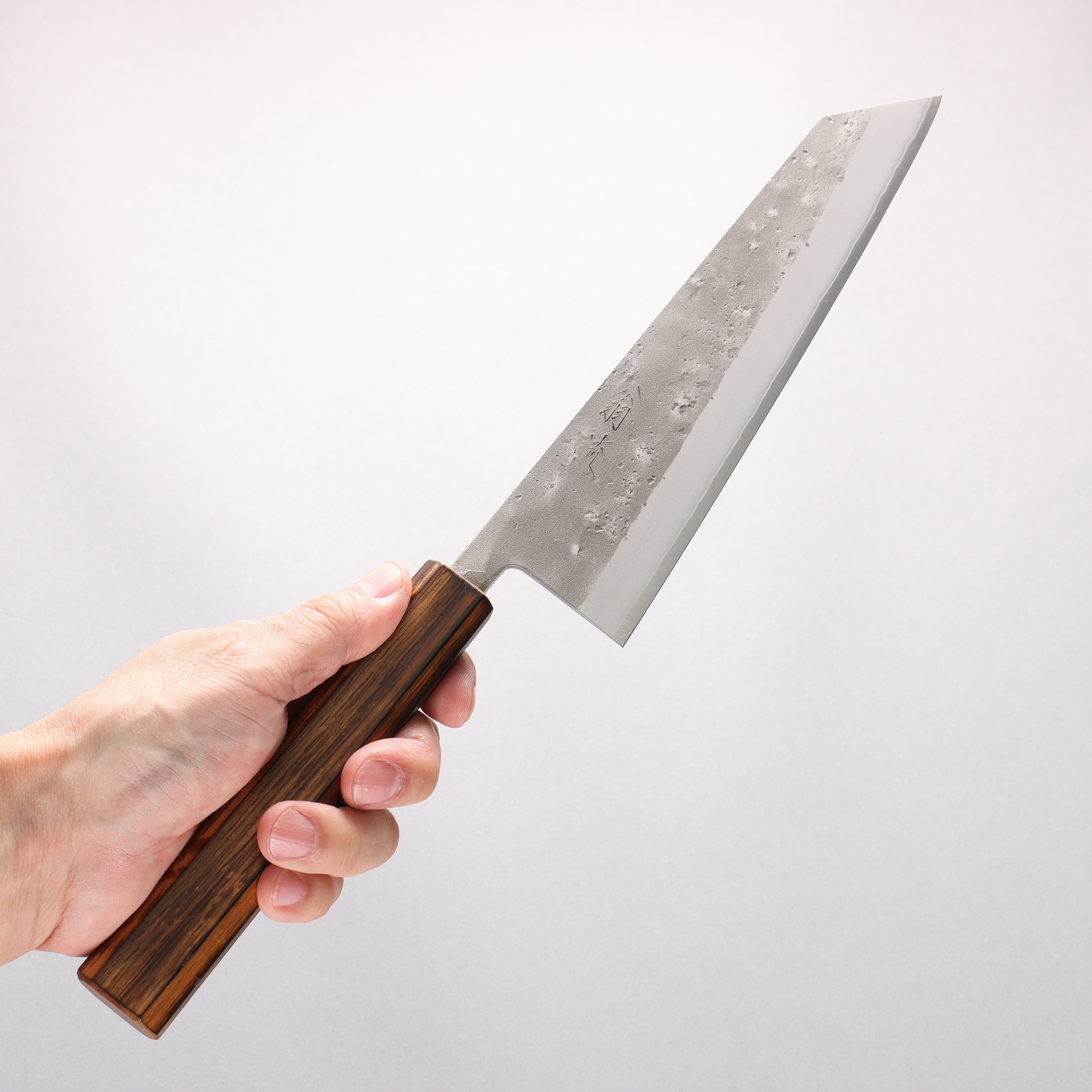 Oul SLD Nashiji Kiritsuke Gyuto 200mm Oak (Baikoku / Soot Black) Handle - Japanny - Best Japanese Knife