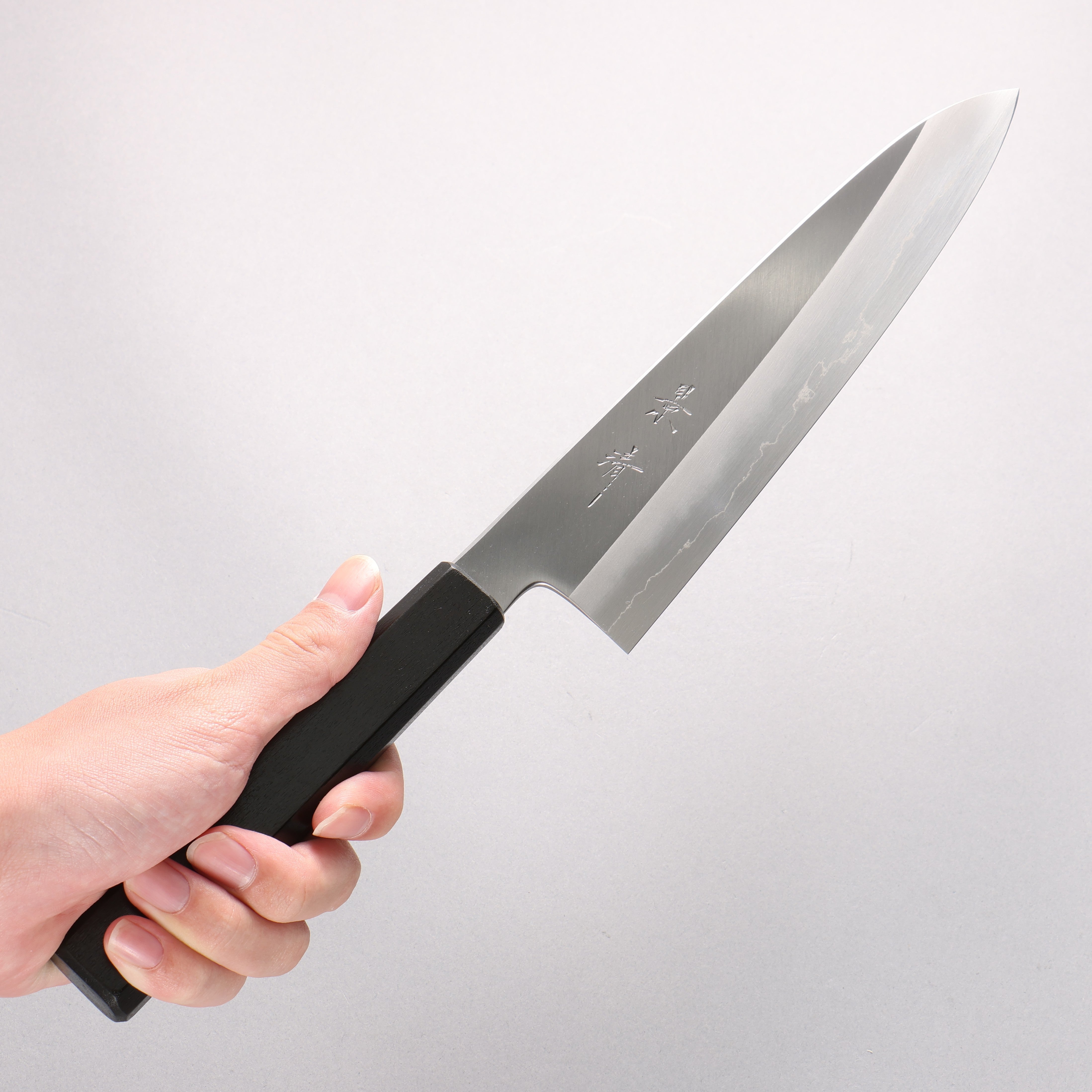 Kagekiyo Silver Steel No.3 Gyuto 210mm Black Lacquered (Magnolia) Handle - Japanny - Best Japanese Knife