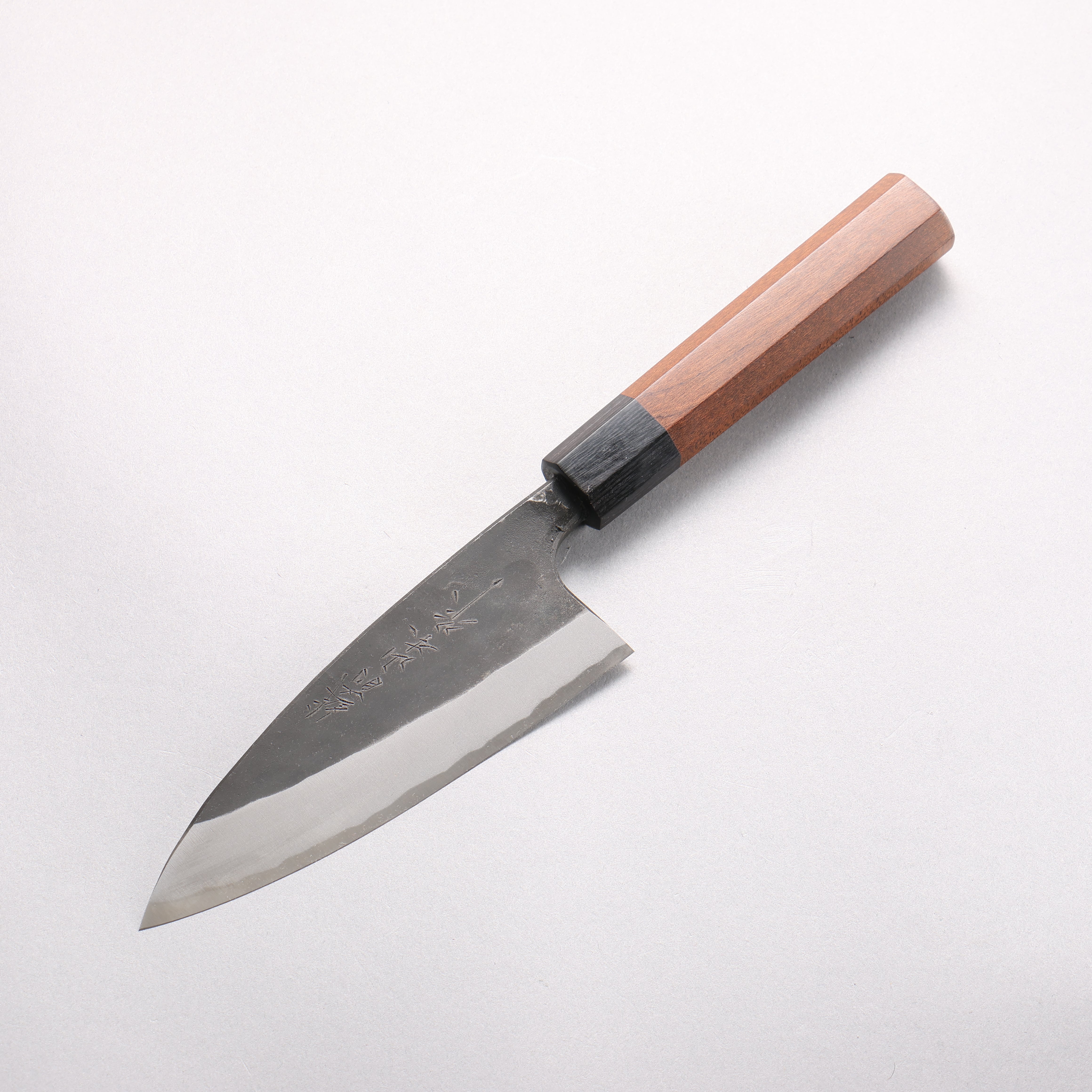 Nao Yamamoto White Steel No.2 Kurouchi Double-sided Deba 135mm Kebony Handle - Japanny - Best Japanese Knife