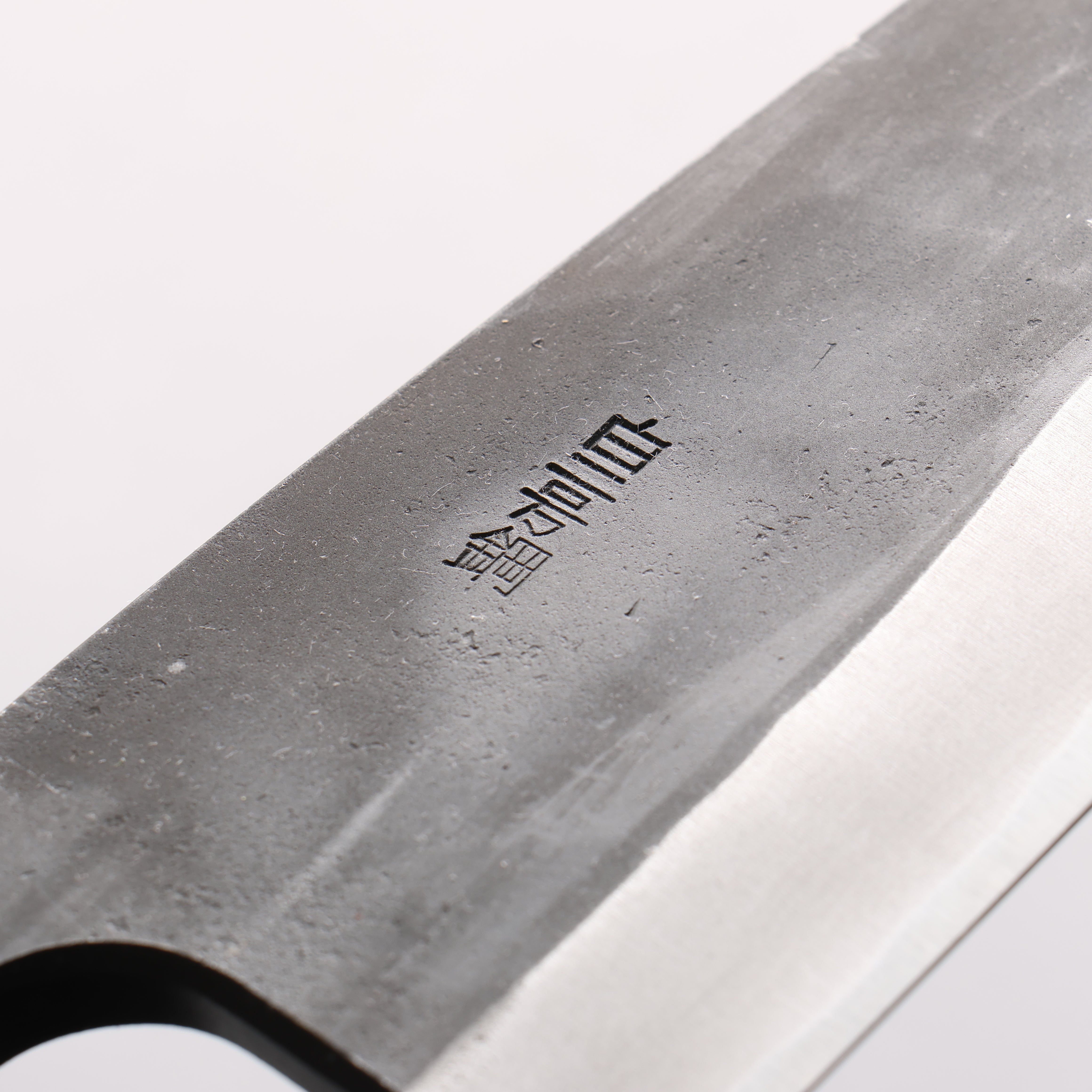 Nao Yamamoto White Steel No.2 Kurouchi Double-sided Deba 210mm Rosewood (Ferrule: Black Pakka Wood) Handle - Japanny - Best Japanese Knife