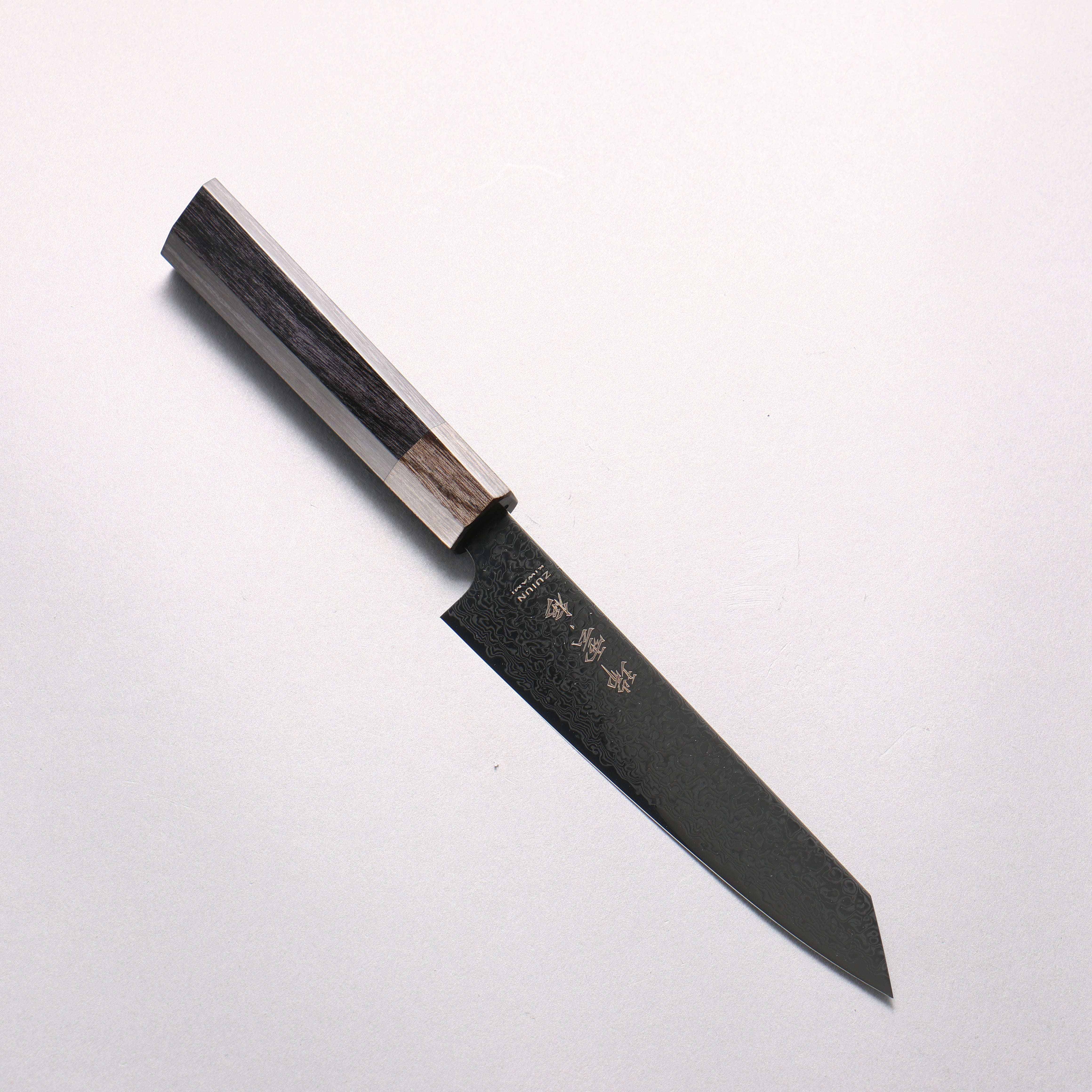 Seki Kanetsugu ZUIUN Kiwami SG2 Damascus DLC Kiritsuke Petty-Utility 150mm Black Pakka wood Handle with Sheath - Japanny - Best Japanese Knife