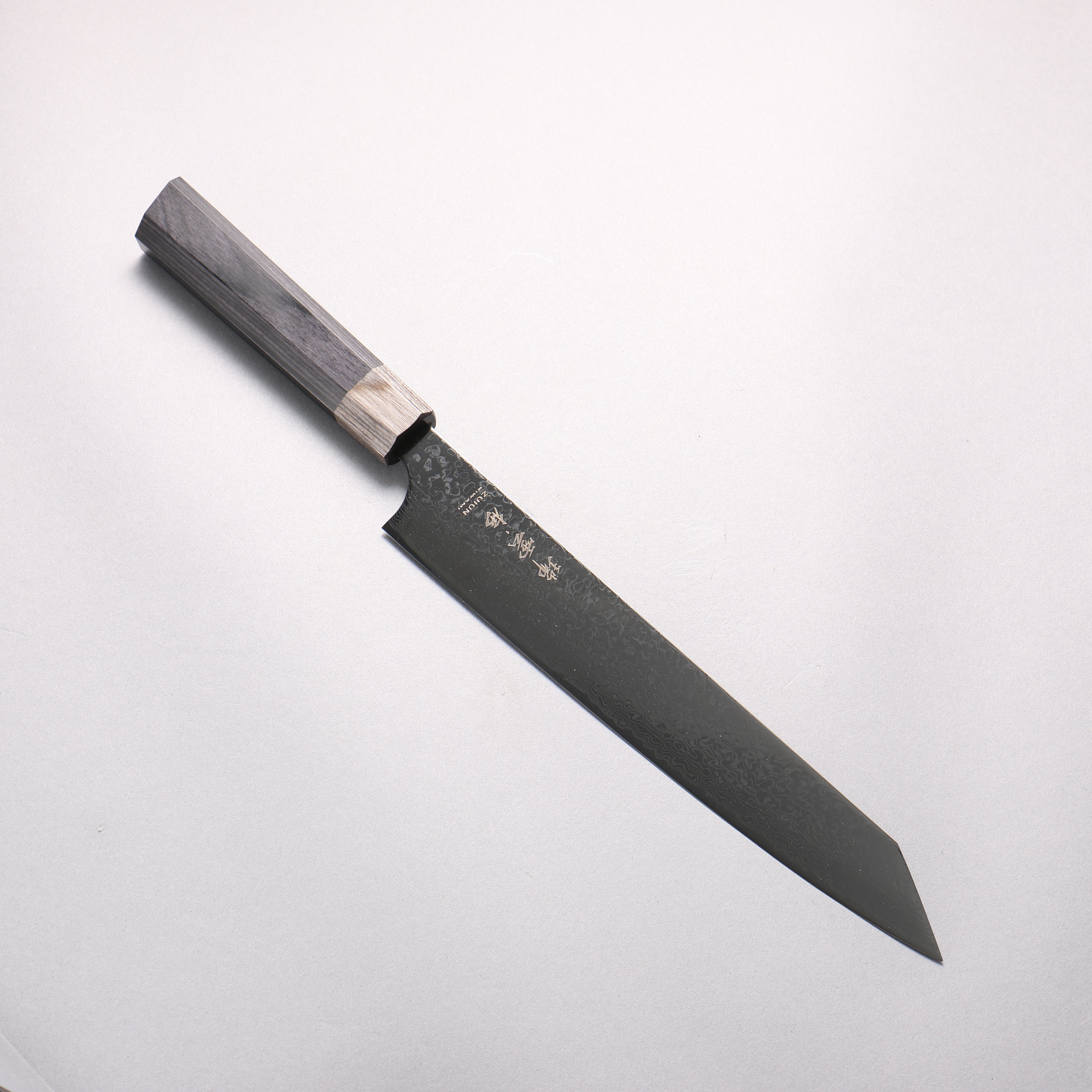 Seki Kanetsugu ZUIUN Kiwami SG2 Damascus DLC Kiritsuke Sujihiki 240mm Black Pakka wood Handle with Sheath - Japanny - Best Japanese Knife